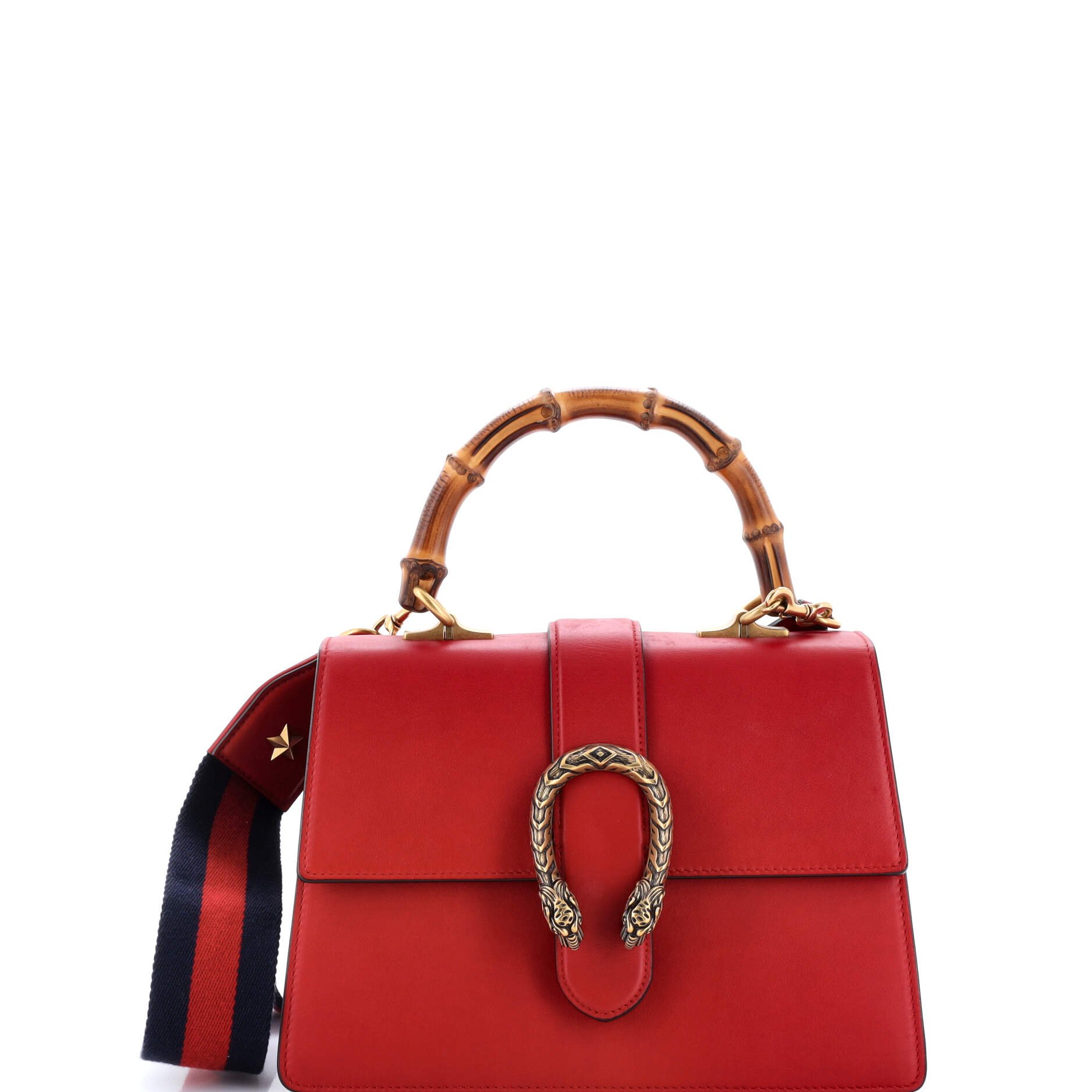 Dionysus Bamboo Top Handle Bag Leather Medium