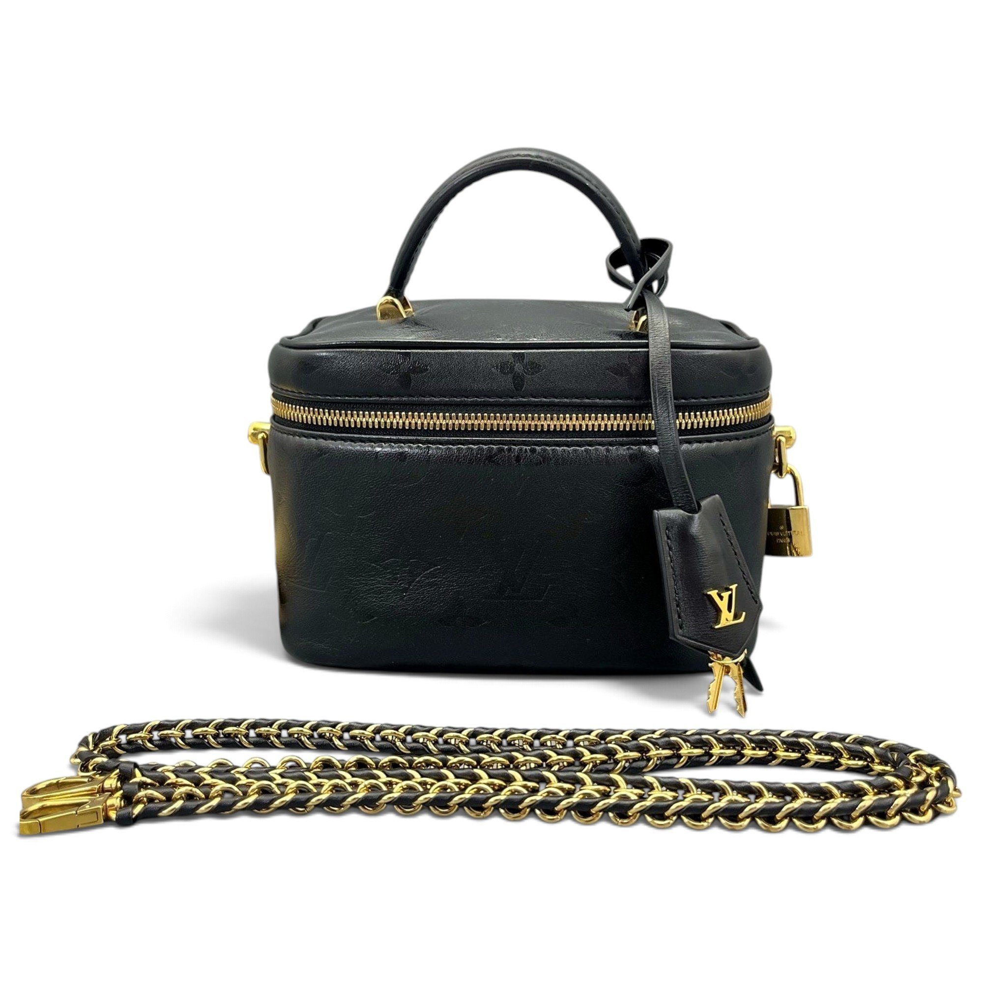 Vanity leather handbag
