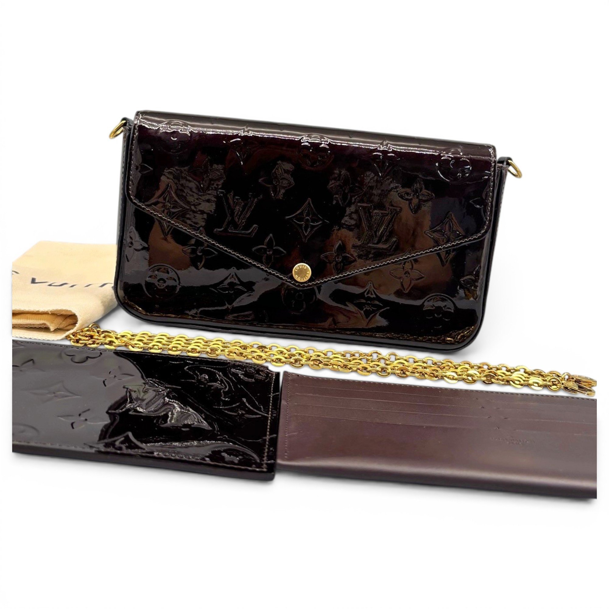 Félicie patent leather handbag