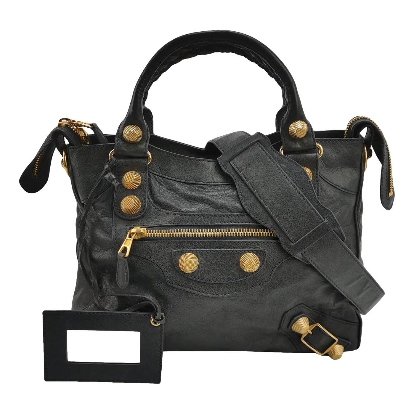 Cable leather mini bag
