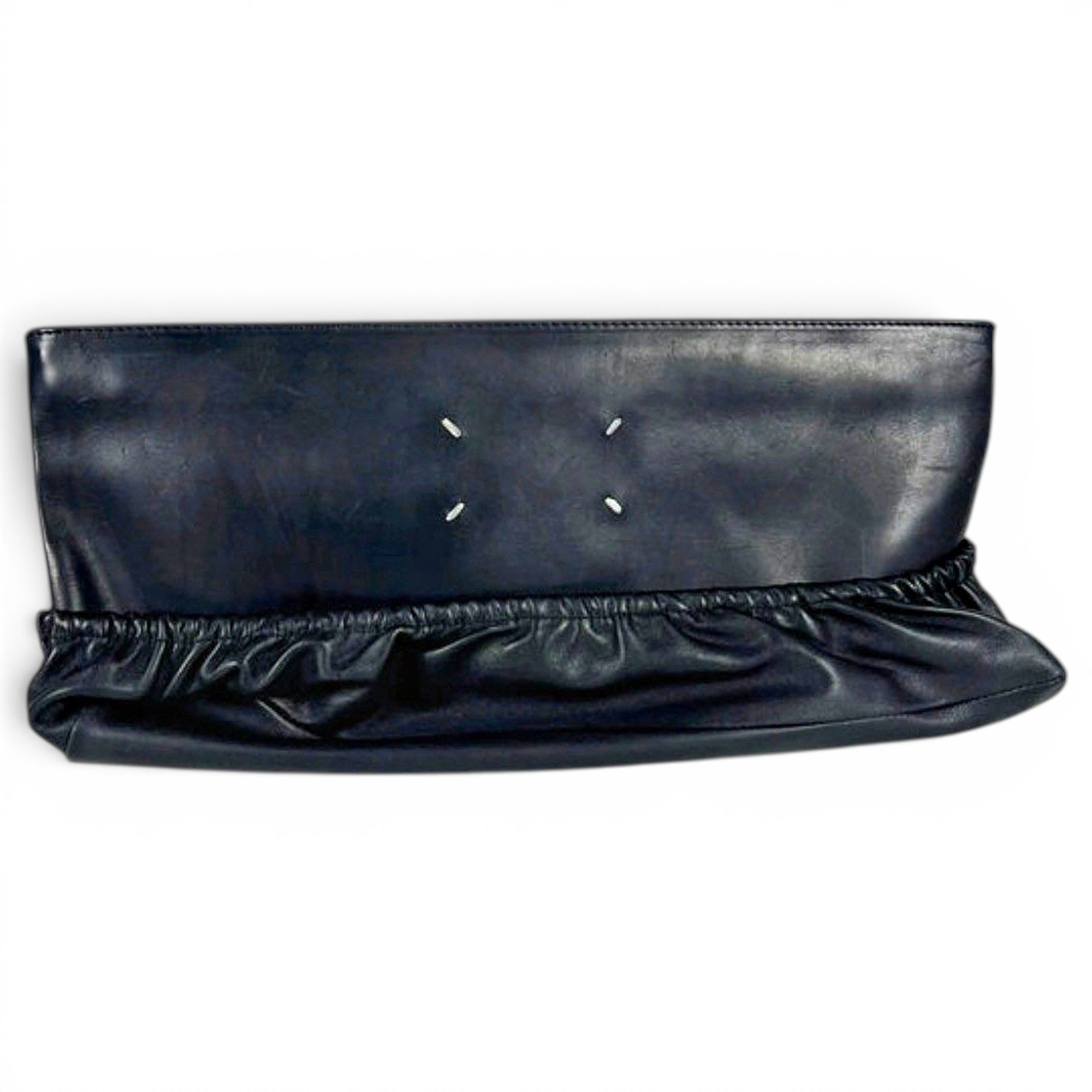 Leather clutch bag