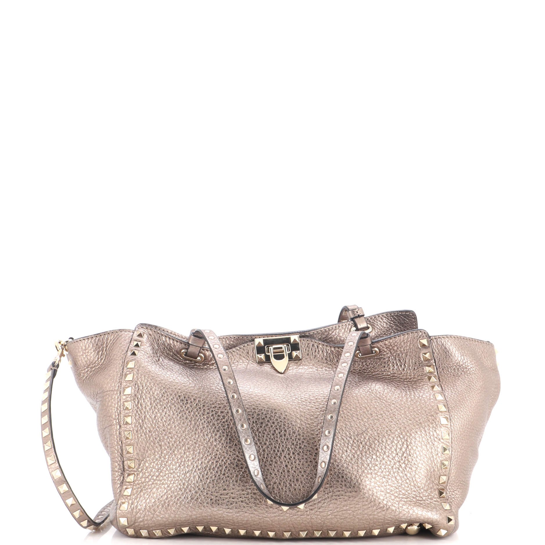 Rockstud Tote Pebbled Leather Medium