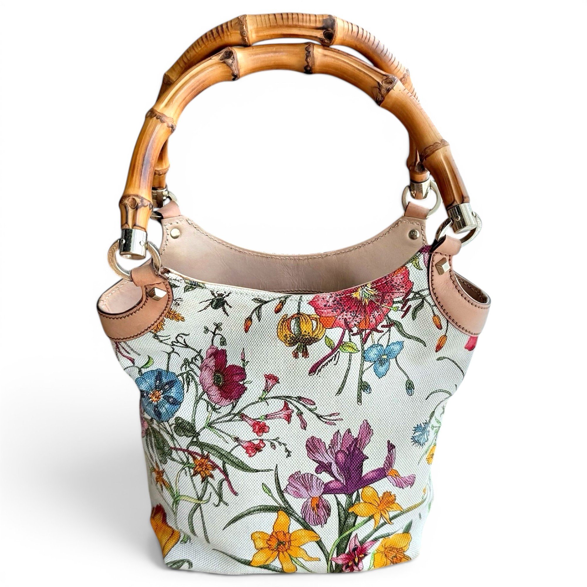 Bamboo Top Handle cloth handbag