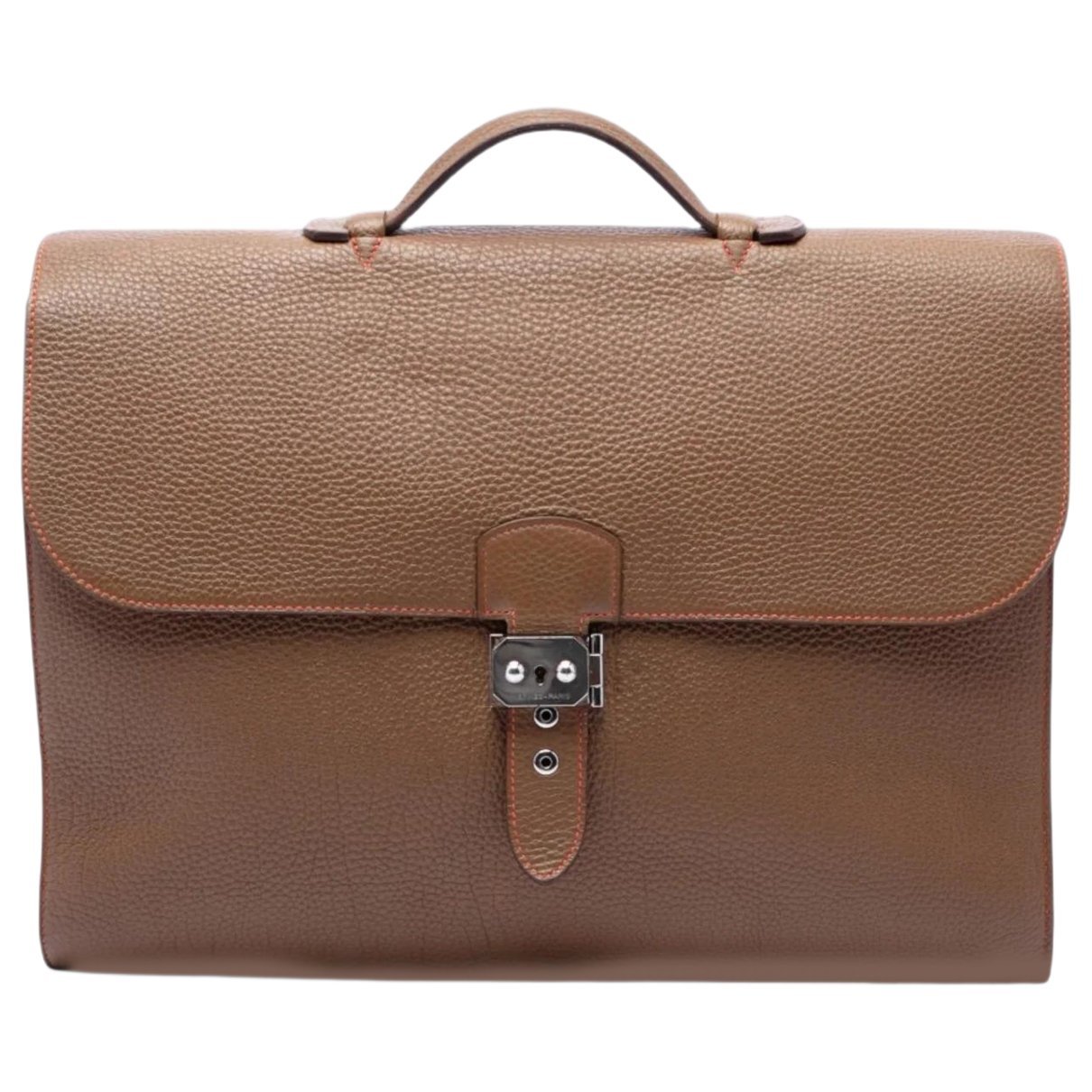 H leather handbag