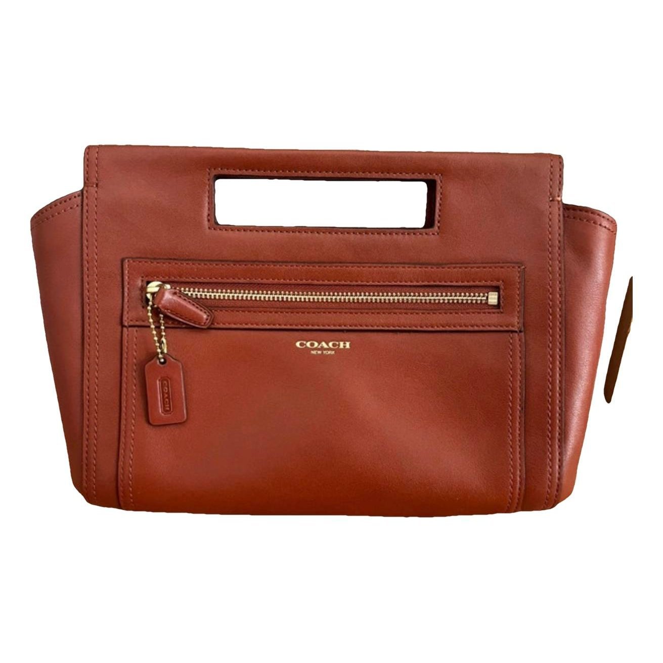 Leather clutch bag