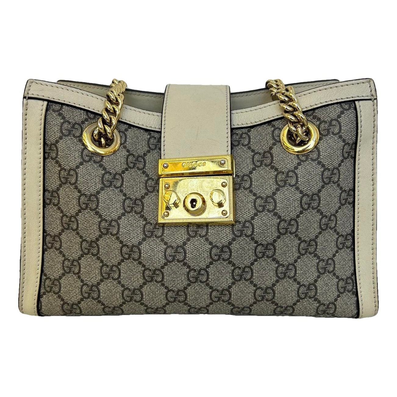 Padlock leather handbag