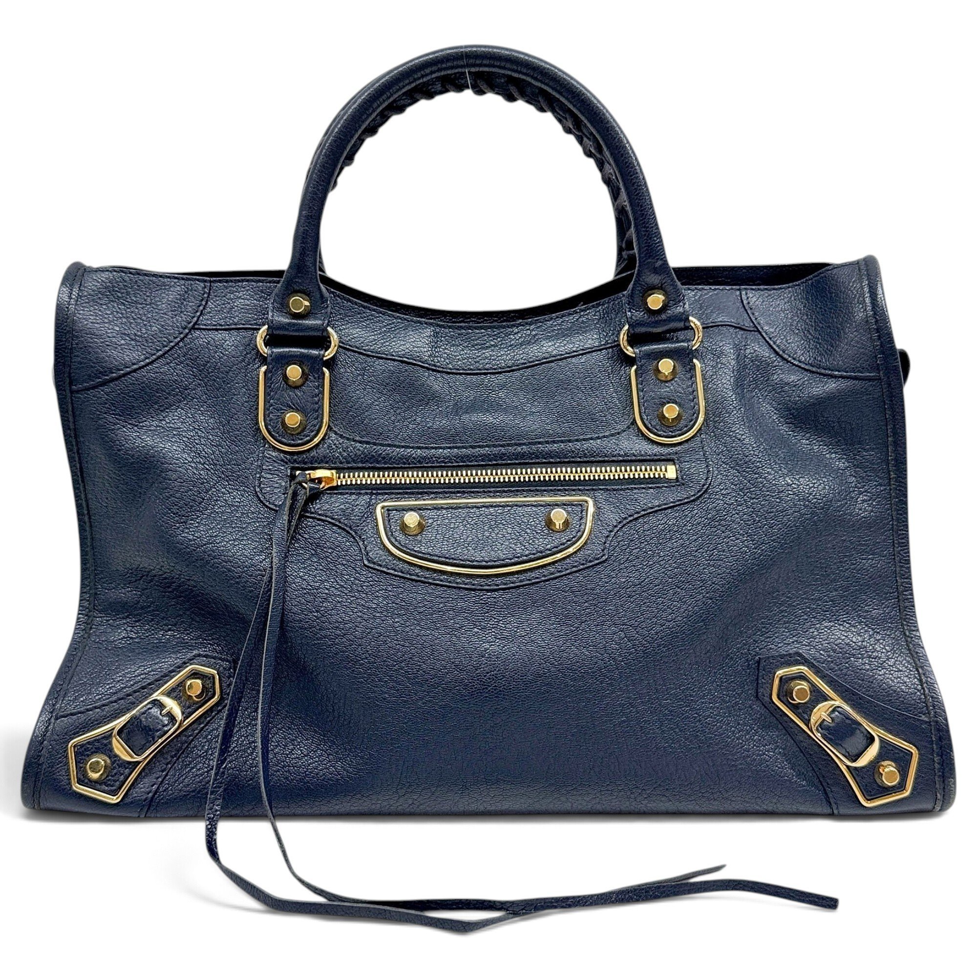 Classic Metalic leather handbag