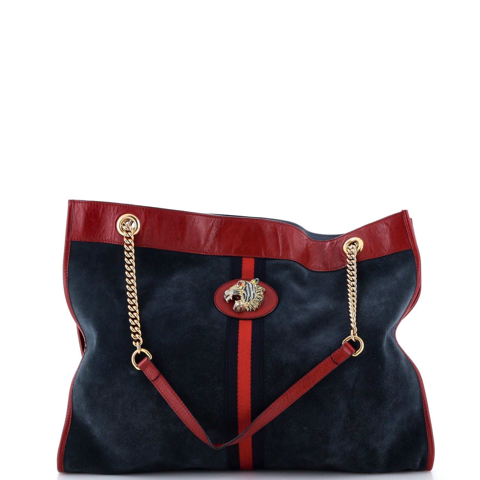 Rajah Chain Tote Suede Large