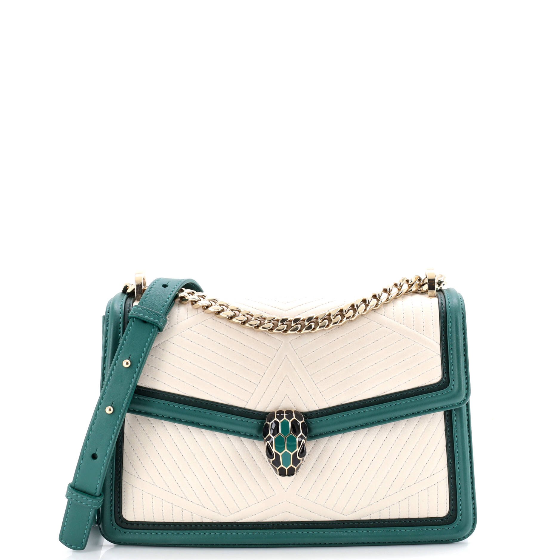 Bvlgari Serpenti Forever Shoulder Bag Quilted Leather Small