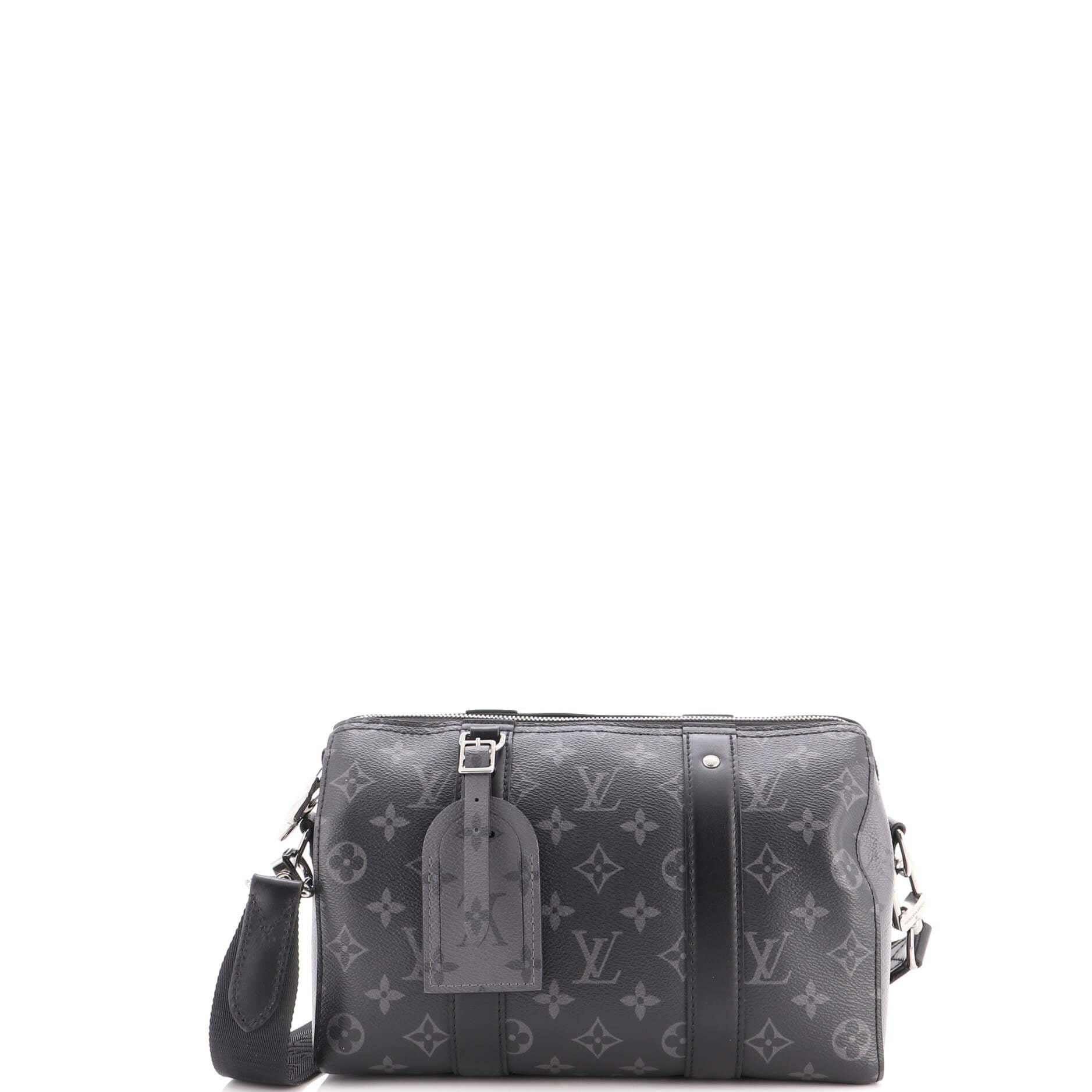 City Keepall Bag Reverse Monogram Eclipse Canvas