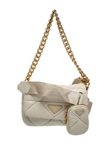 Prada Enameled Metal Triangle System Mini