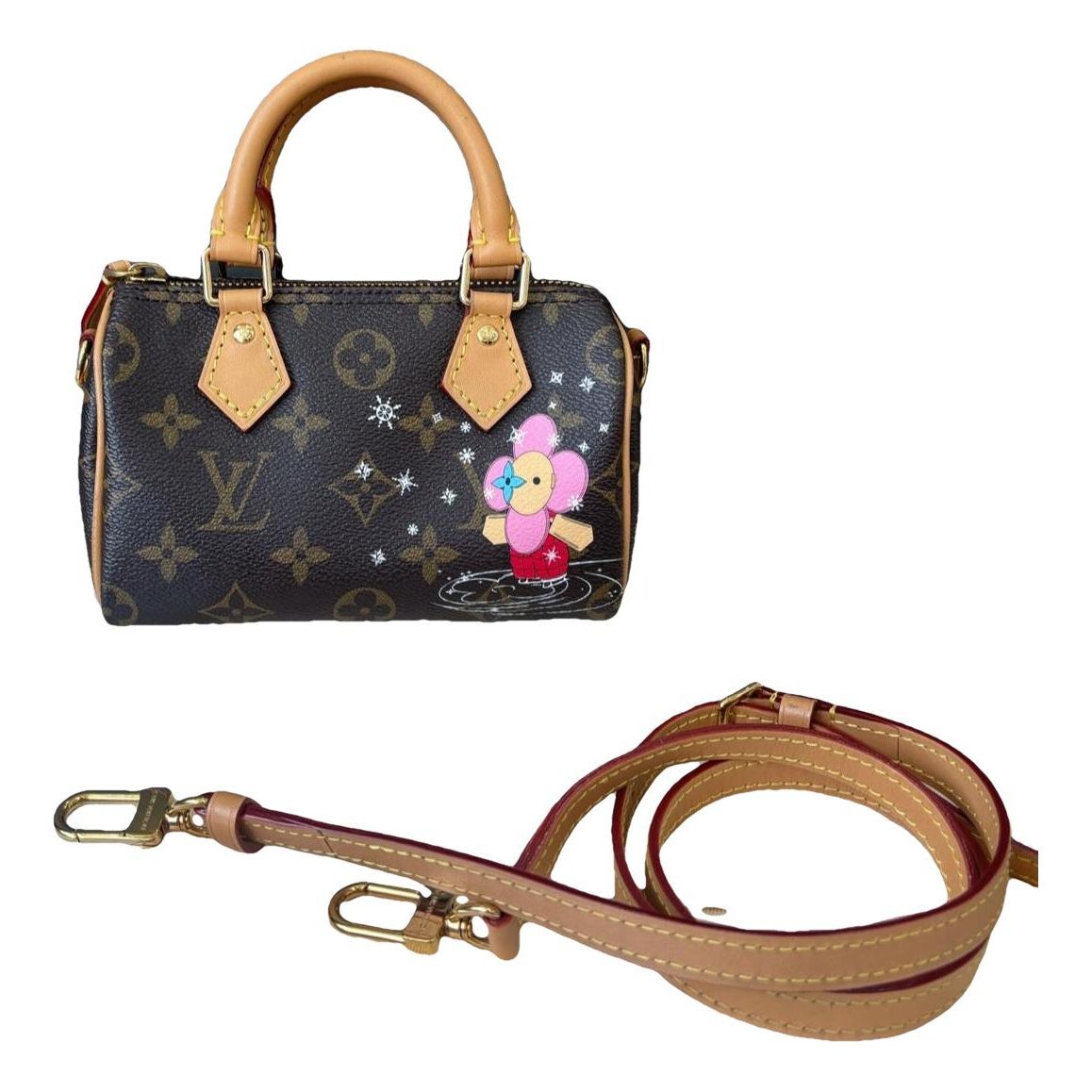 Nano Speedy / Mini HL leather handbag