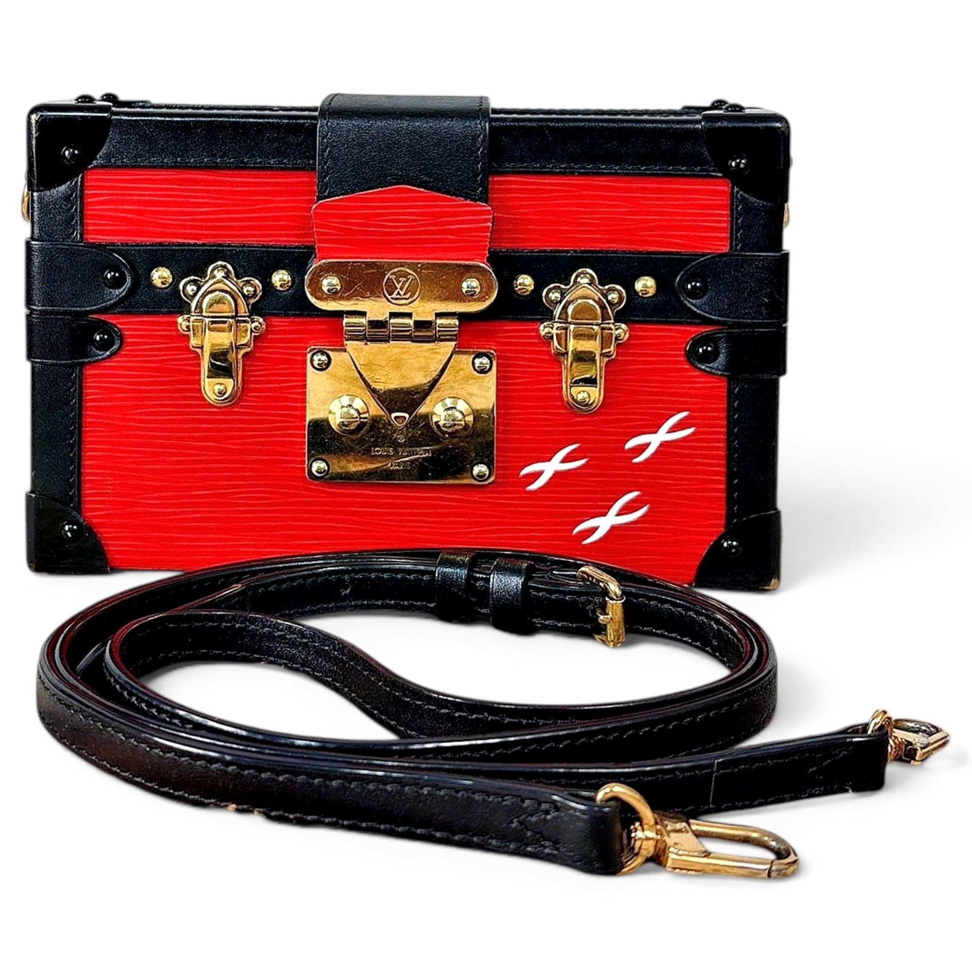 Pochette Trunk leather handbag