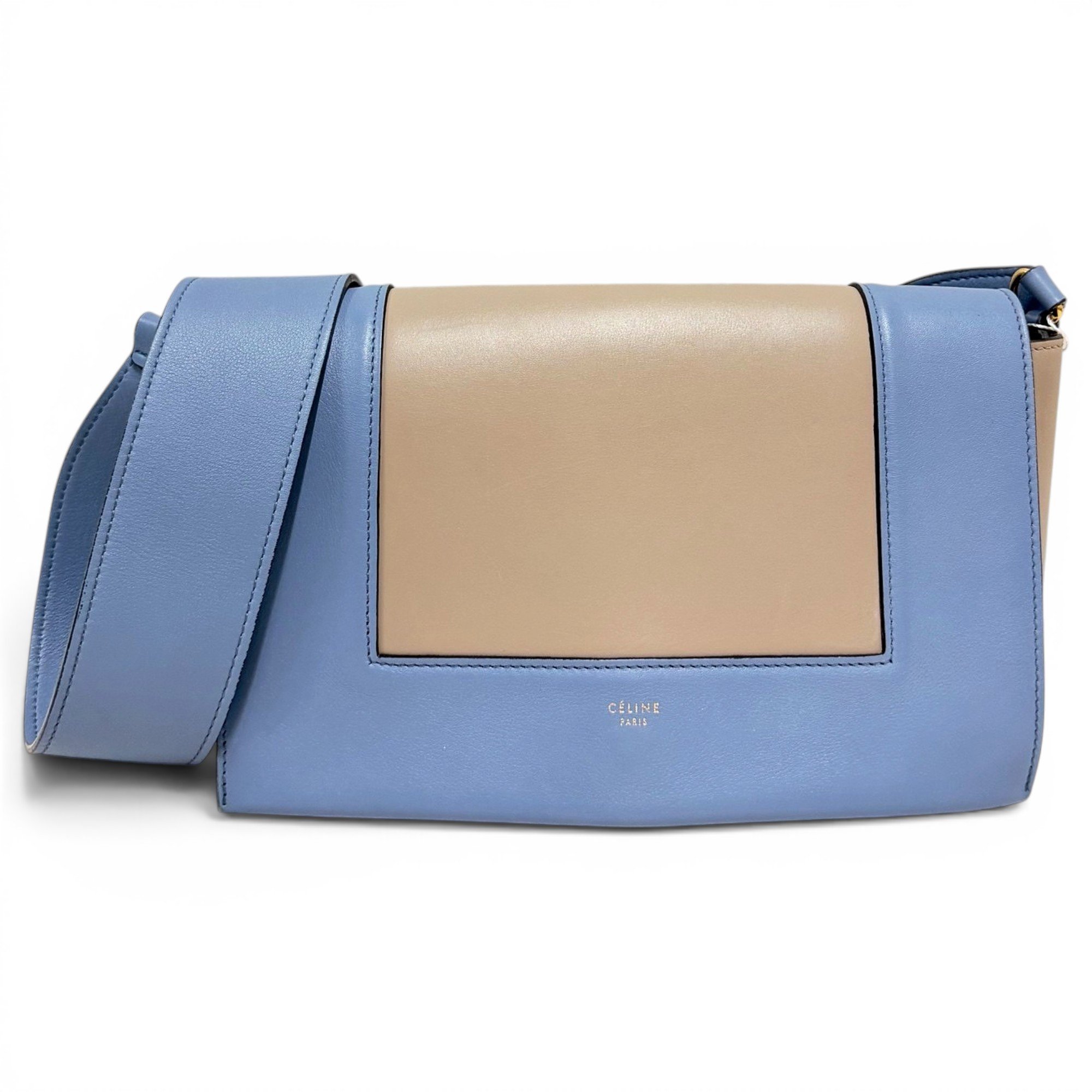 Frame leather handbag