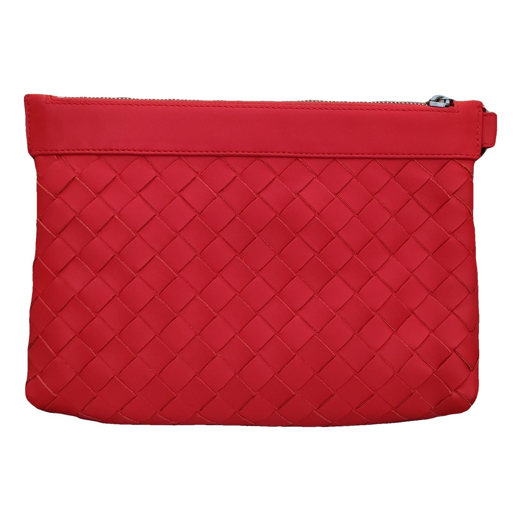 Leather clutch bag