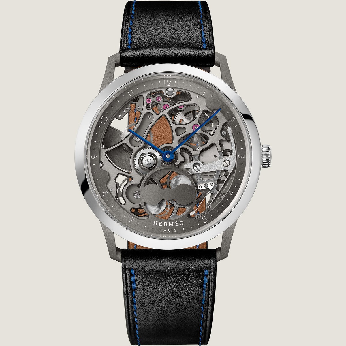 Slim d'Hermès Squelette Lune watch, 39.5 mm