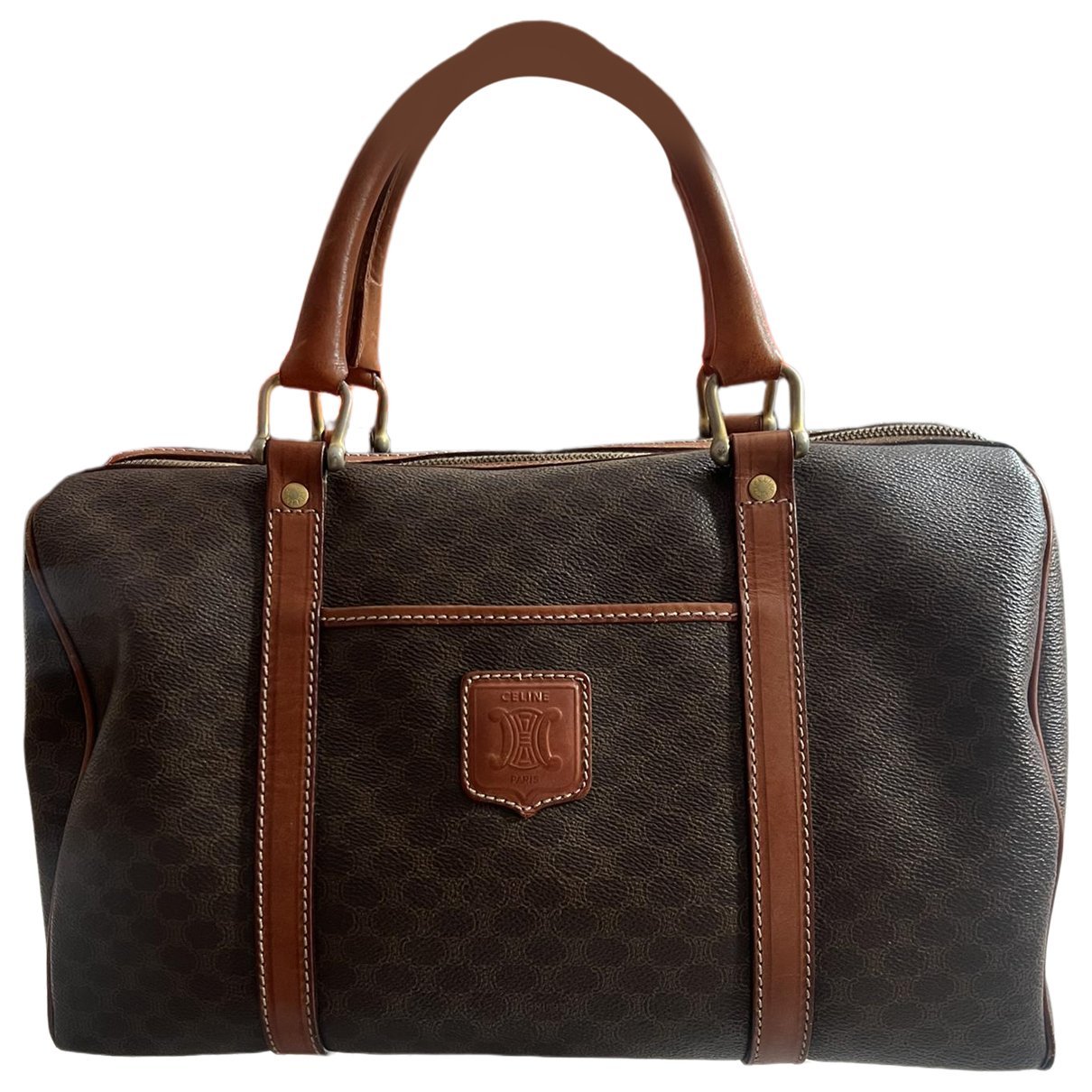 Leather bowling bag
