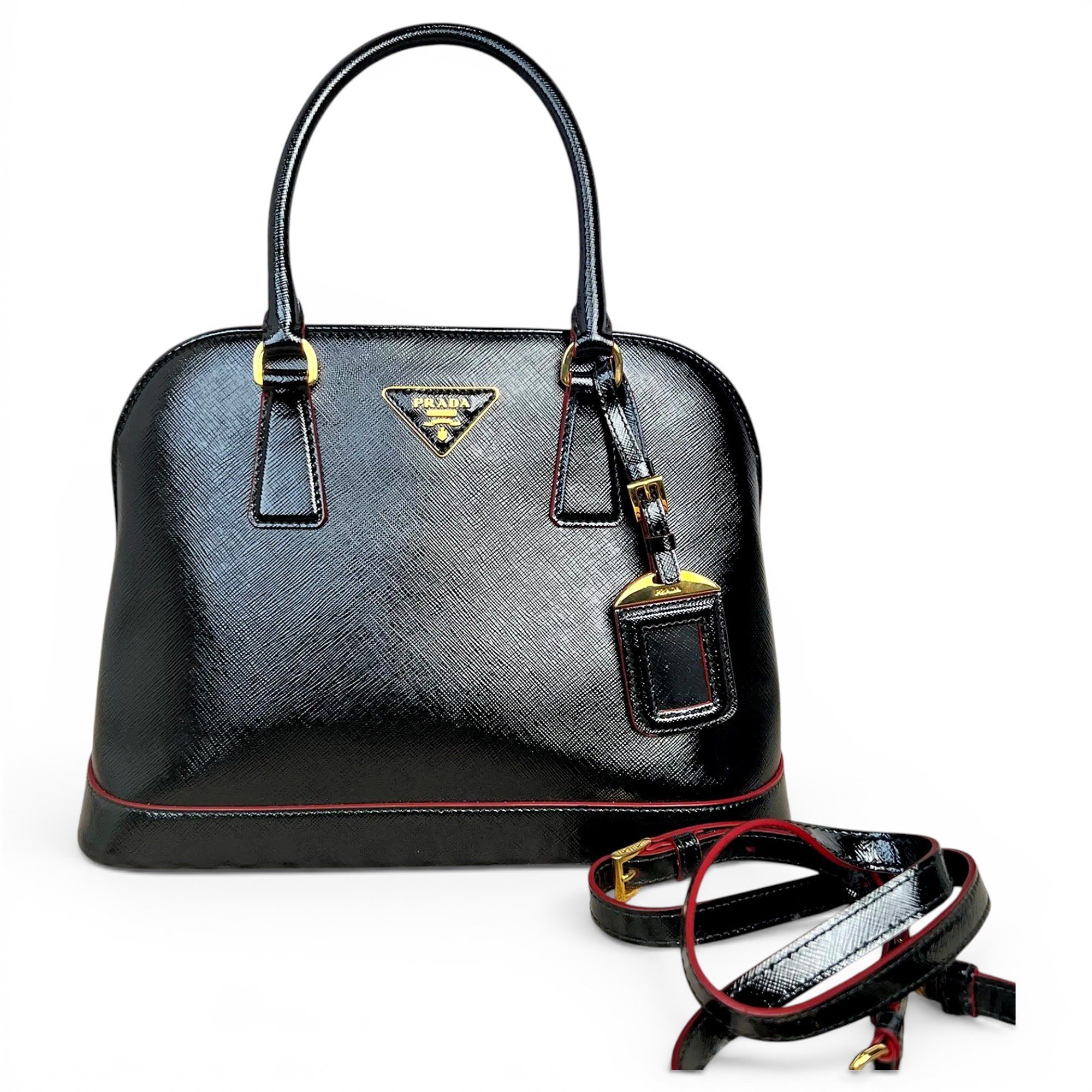 Promenade leather handbag