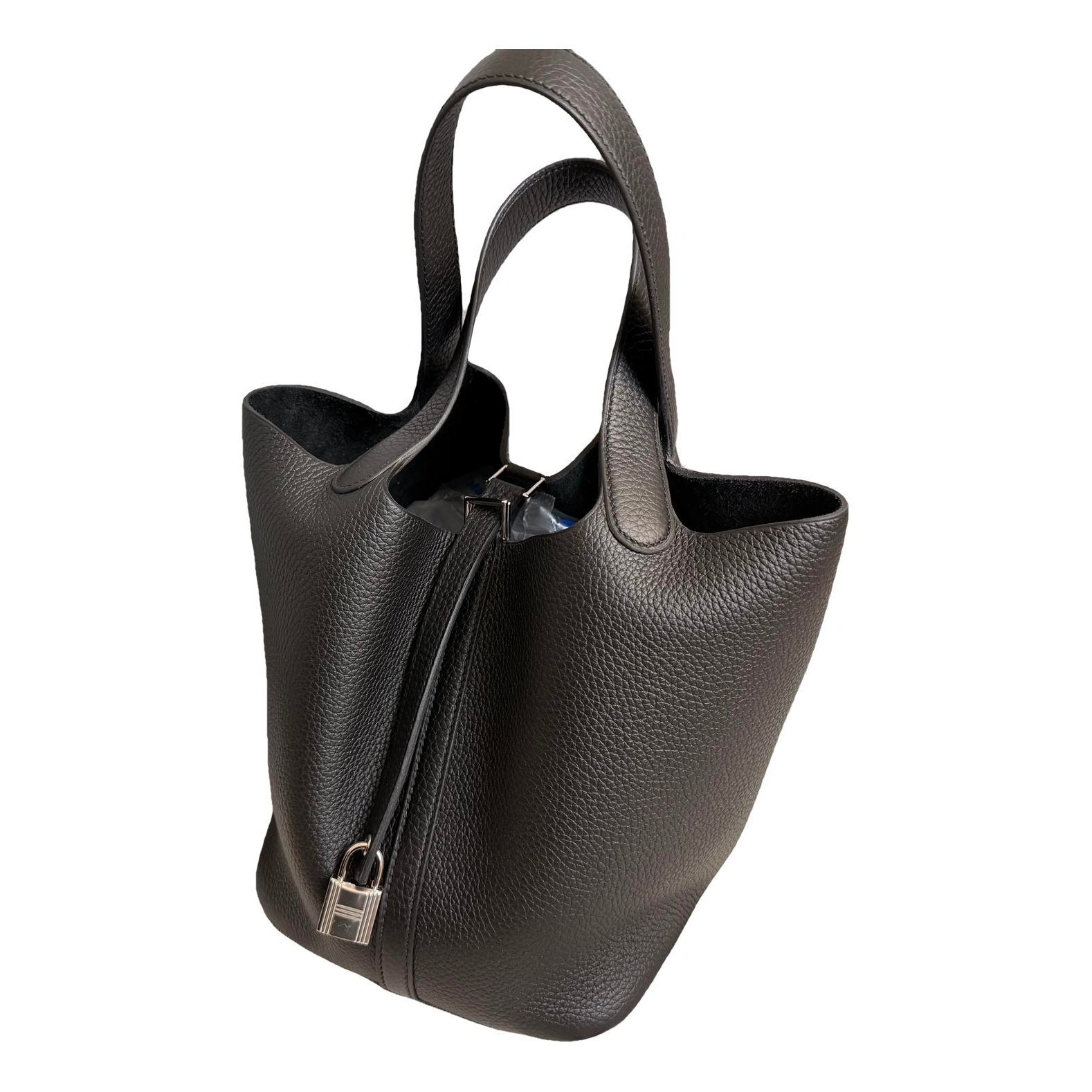 Picotin leather tote