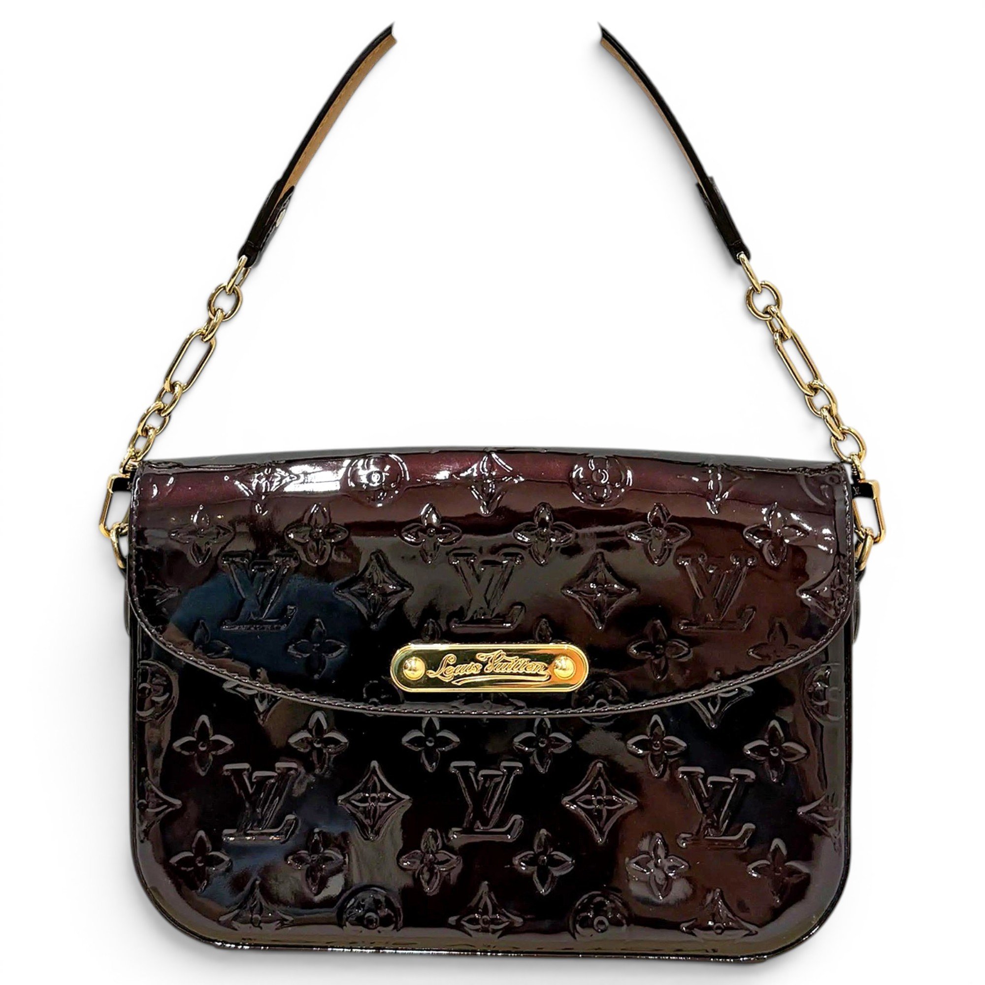 Patent leather handbag