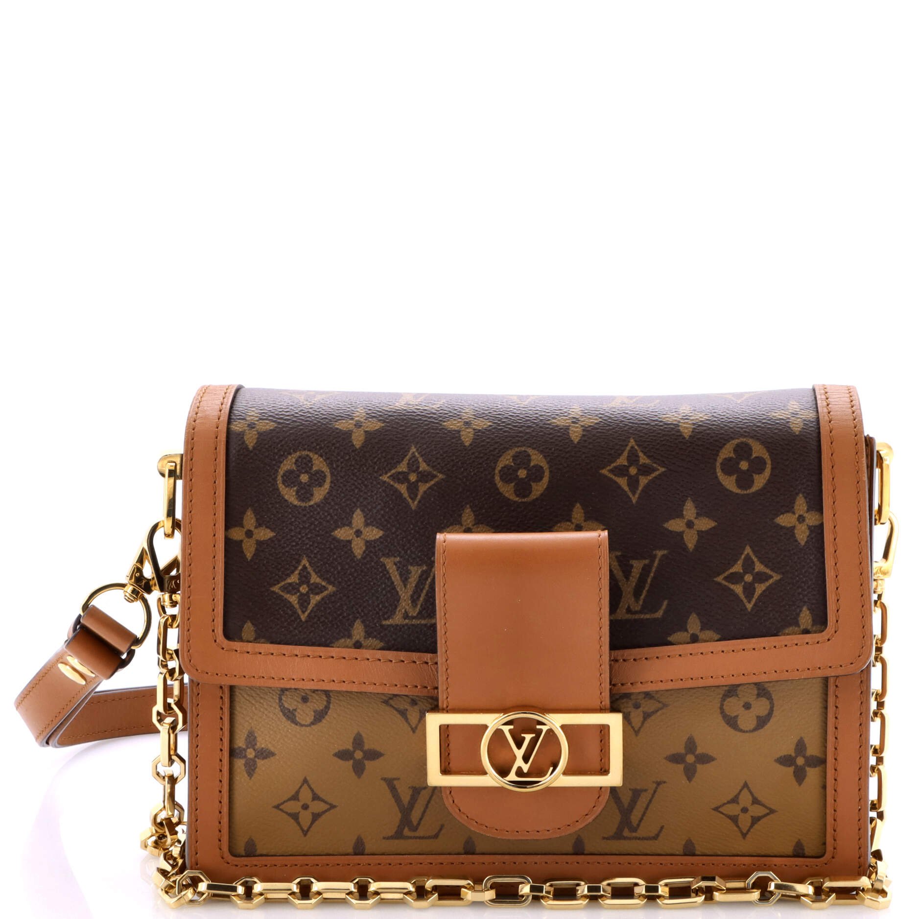 Louis Vuitton Dauphine Shoulder Bag Reverse Monogram Canvas MM