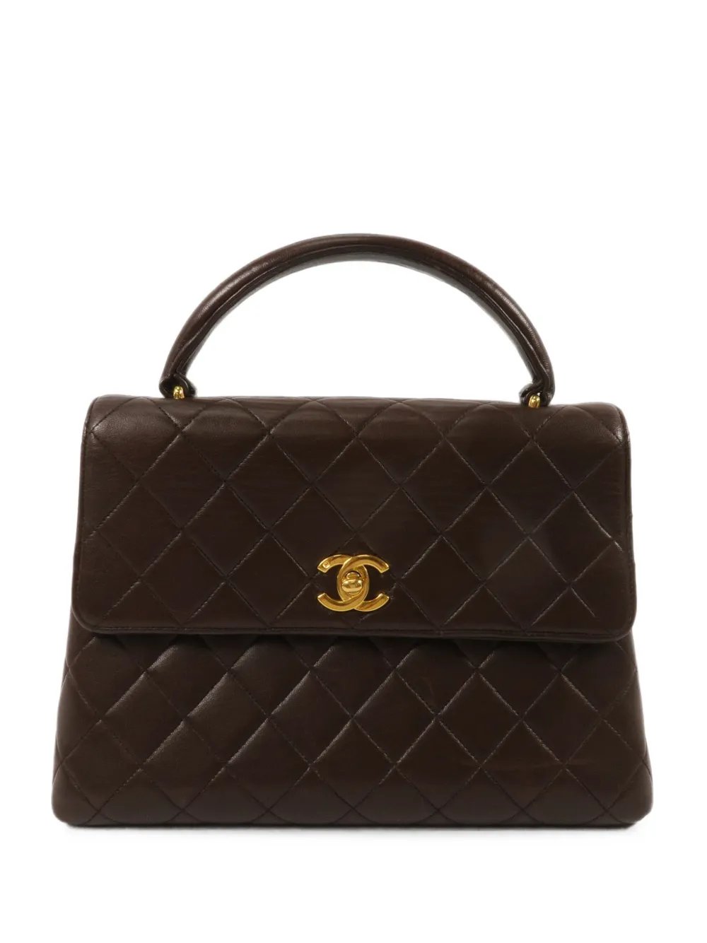 CC turn-lock top handle tote bag