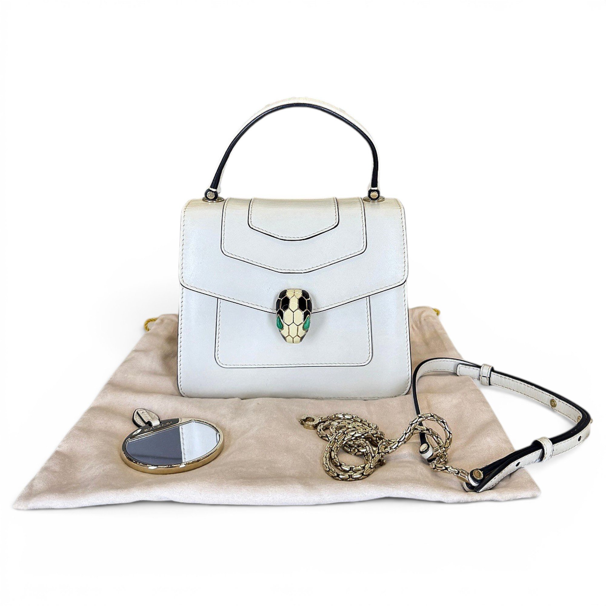 Bvlgari Serpenti leather handbag