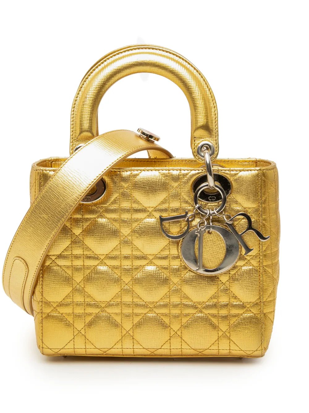2016 Small Metallic Grained Calfskin Cannage My ABCDior Lady Dior satchel