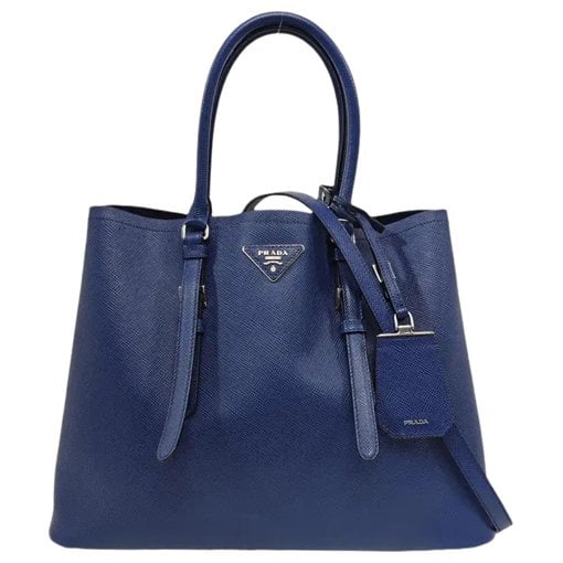 Double leather handbag
