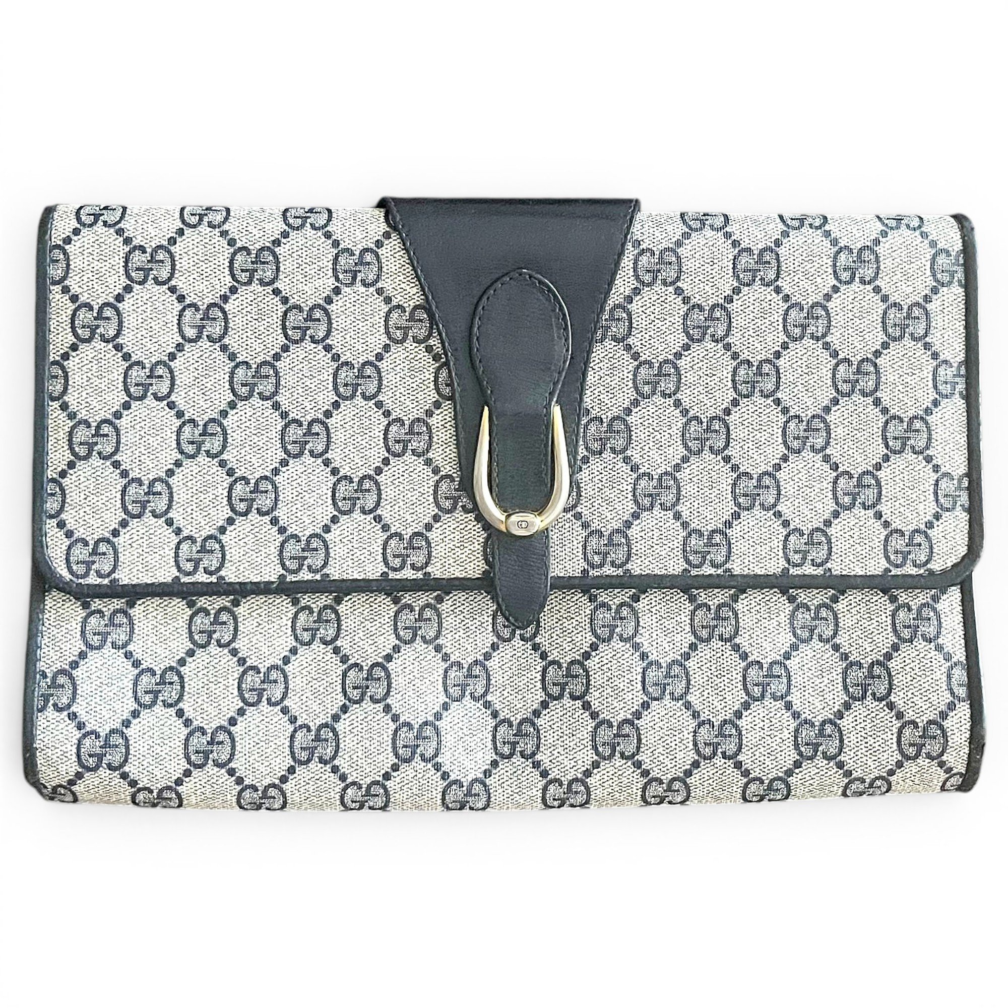 Leather clutch bag
