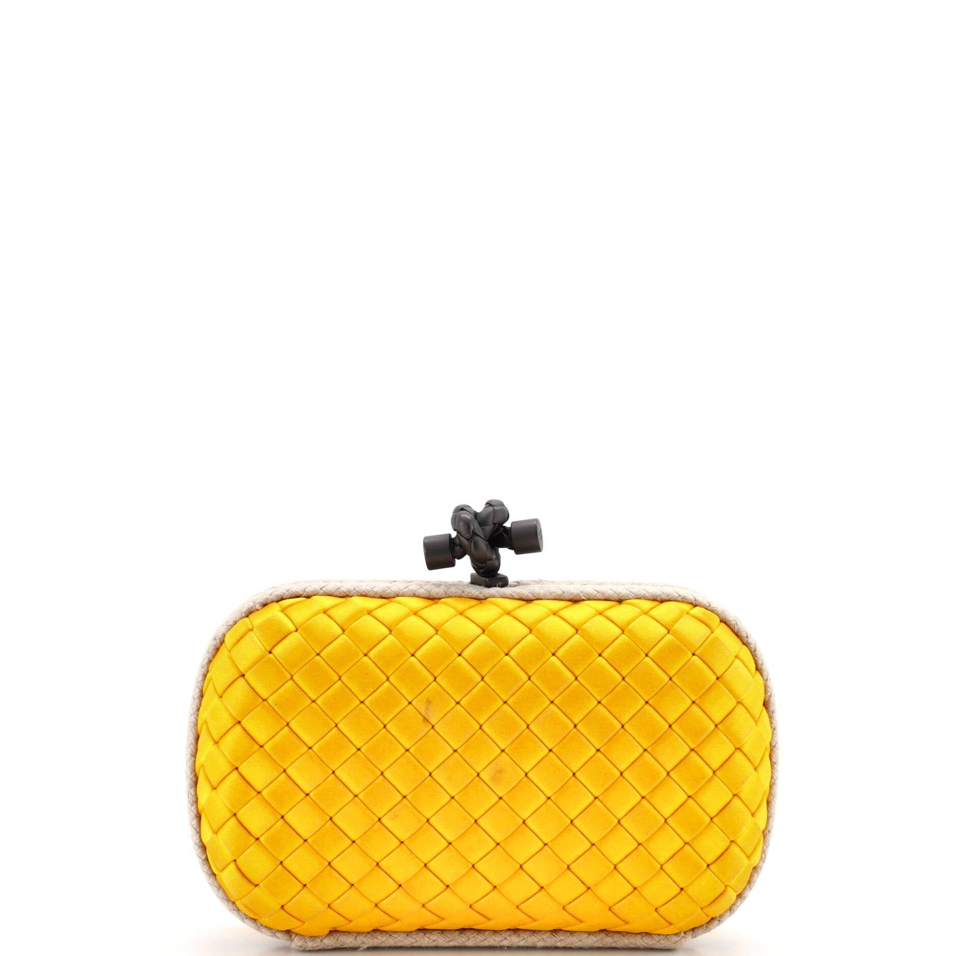 Box Knot Clutch Intrecciato Satin Small