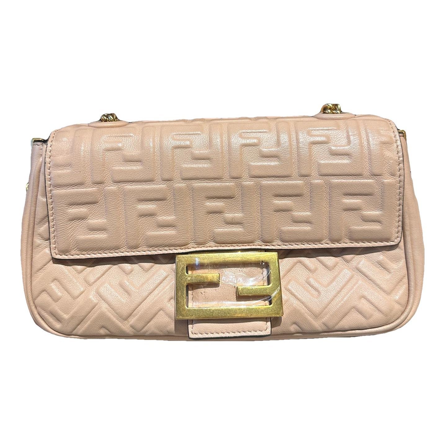 Baguette Chain Midi leather crossbody bag