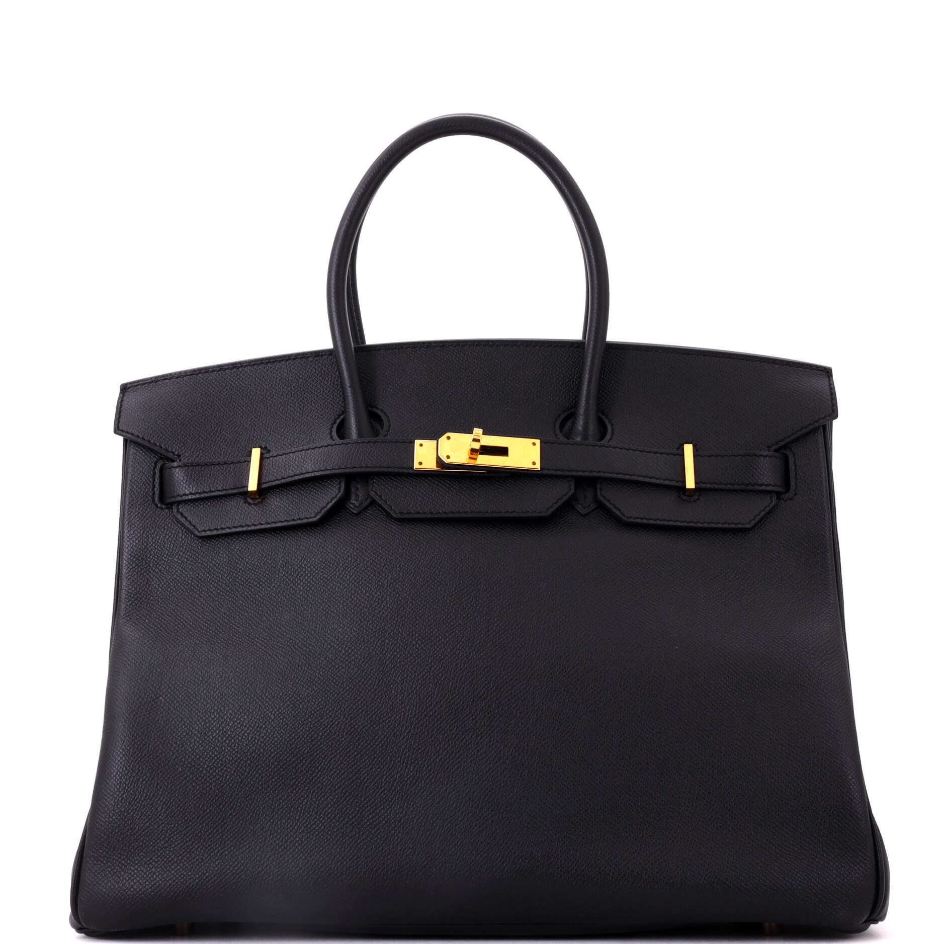 Birkin Handbag Noir Epsom with Gold Hardware 35