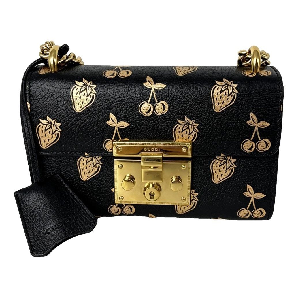 Padlock leather handbag