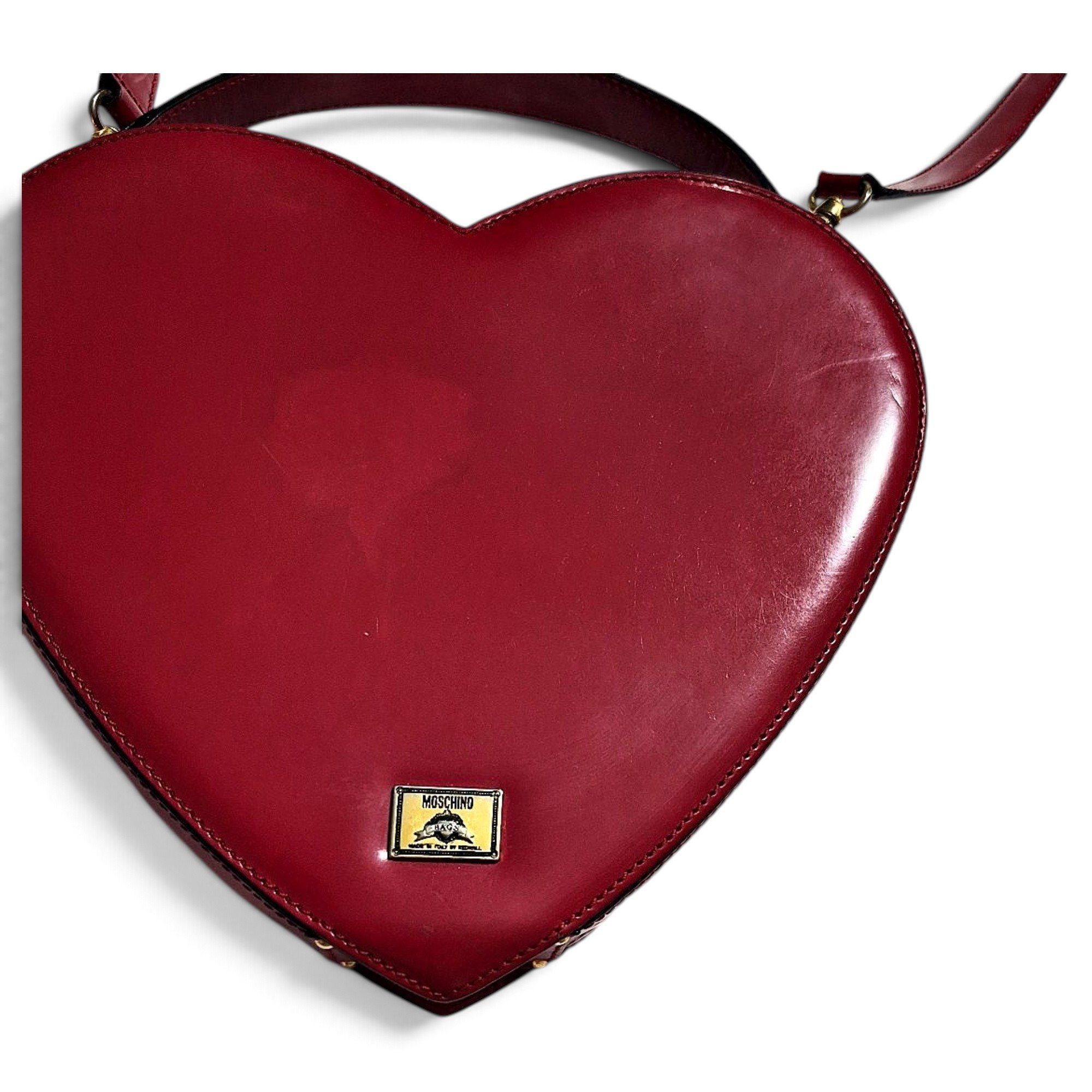 Patent leather handbag