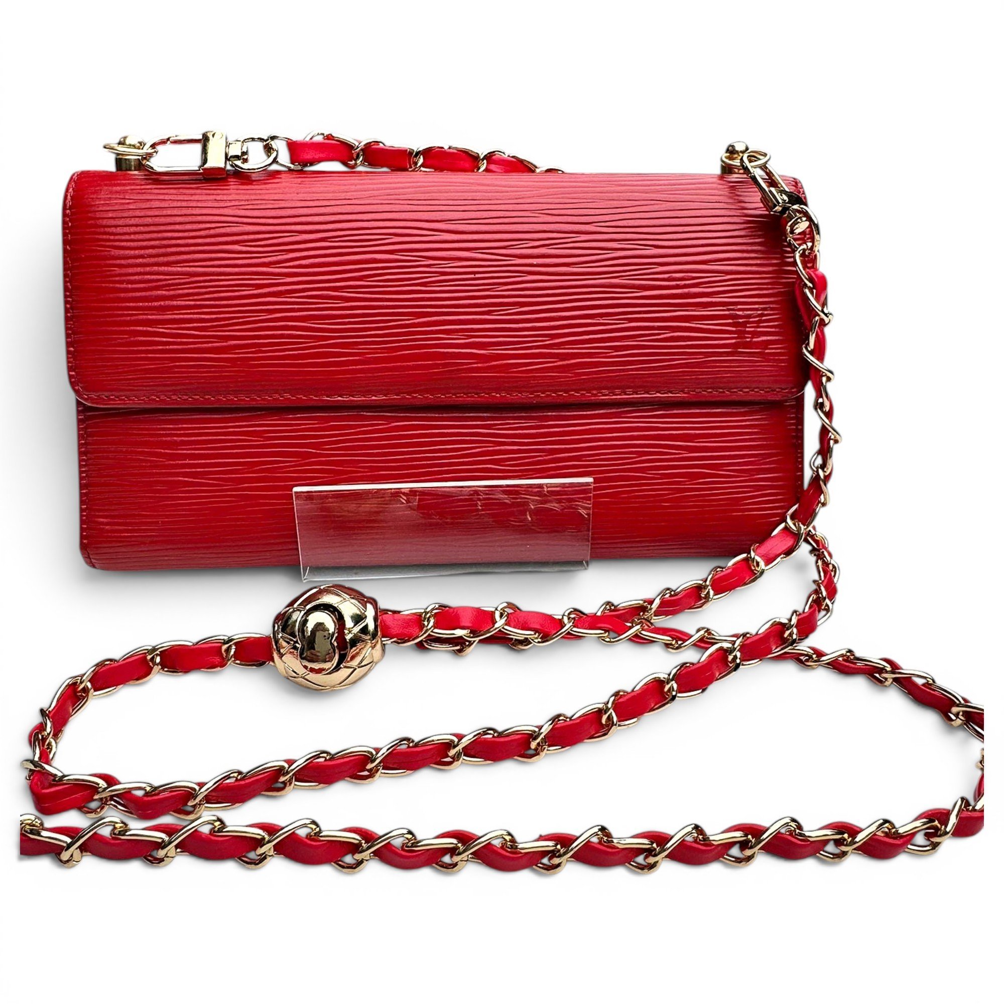 Leather clutch bag