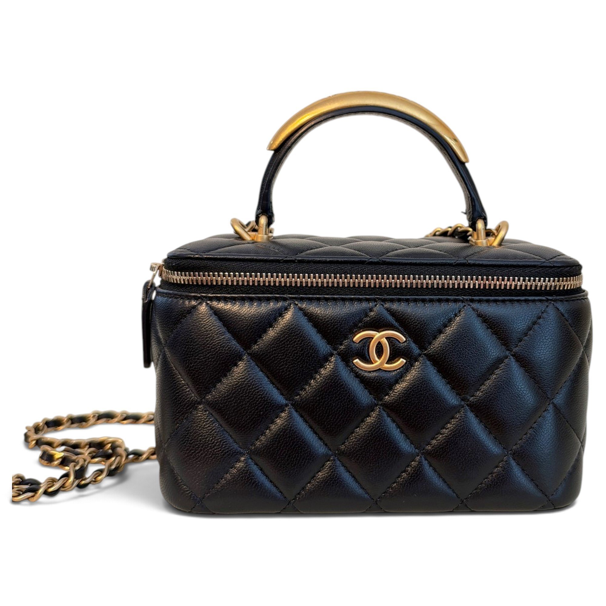 Vanity leather handbag