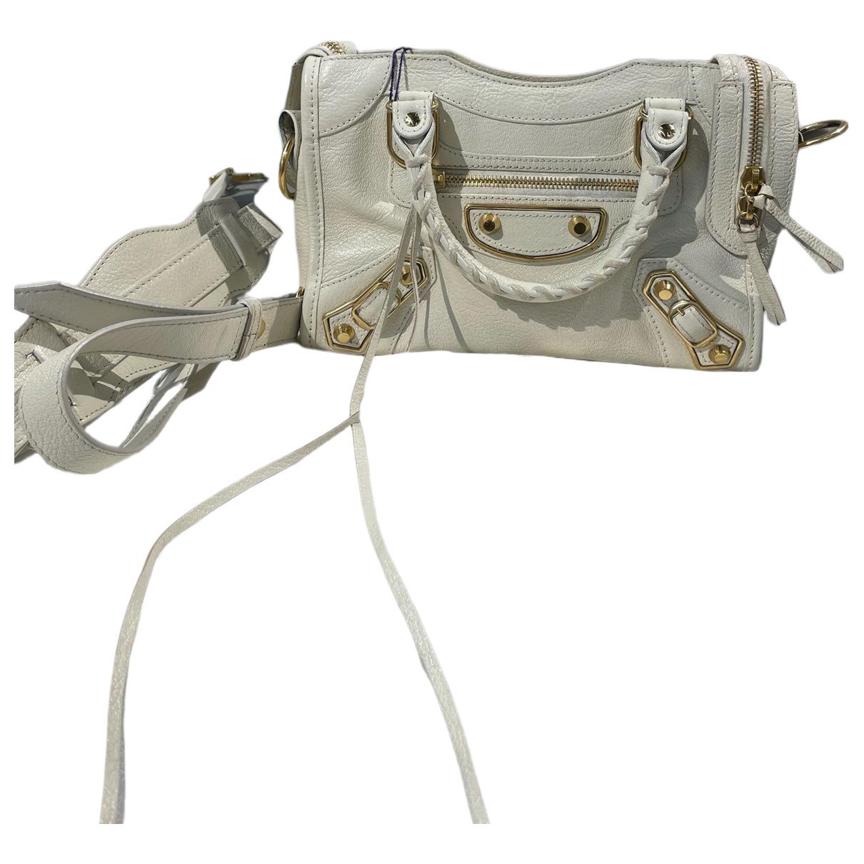 City leather handbag