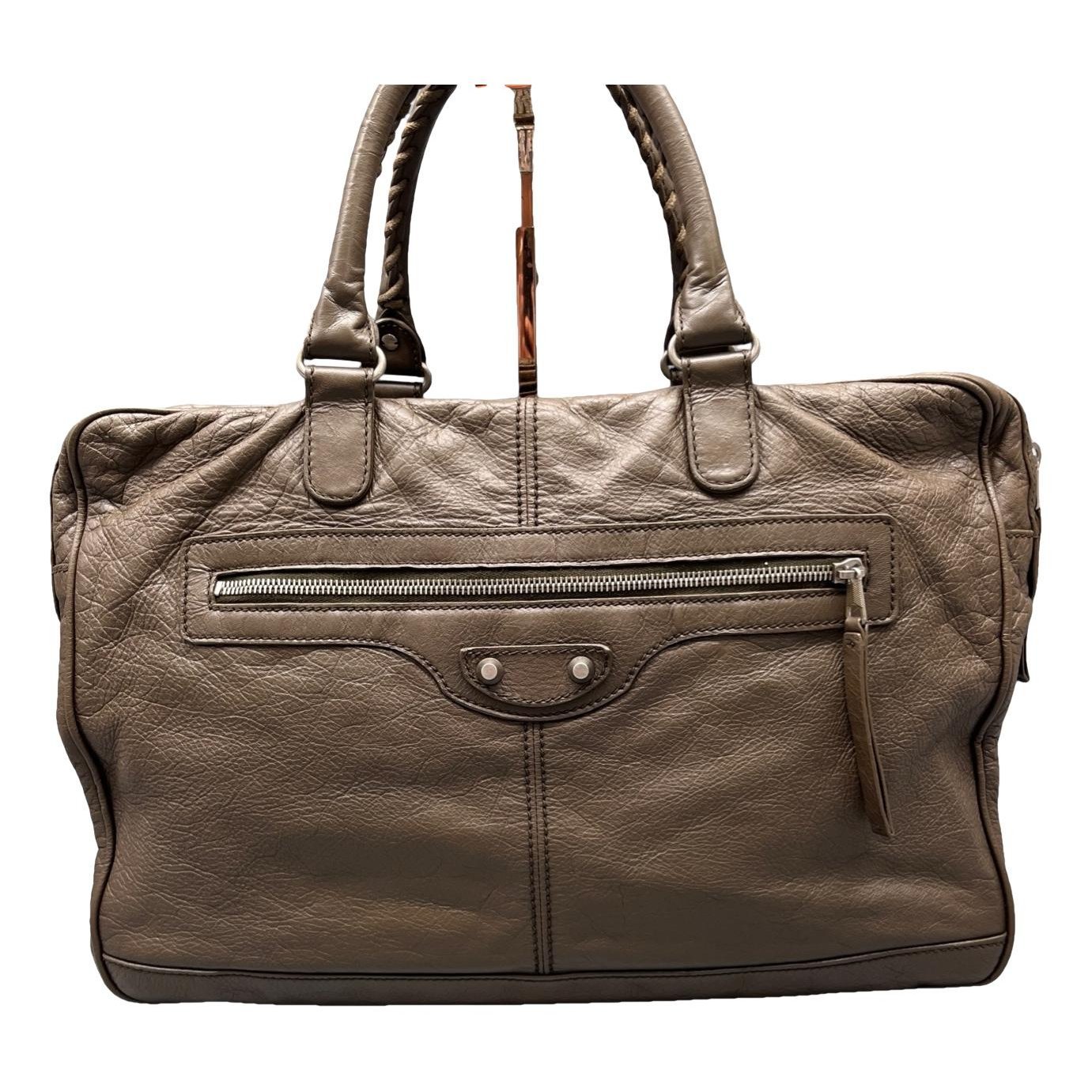 Blackout leather handbag