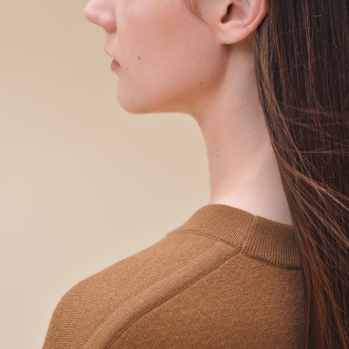 Marron Caramel Reversible Long-sleeve Sweater