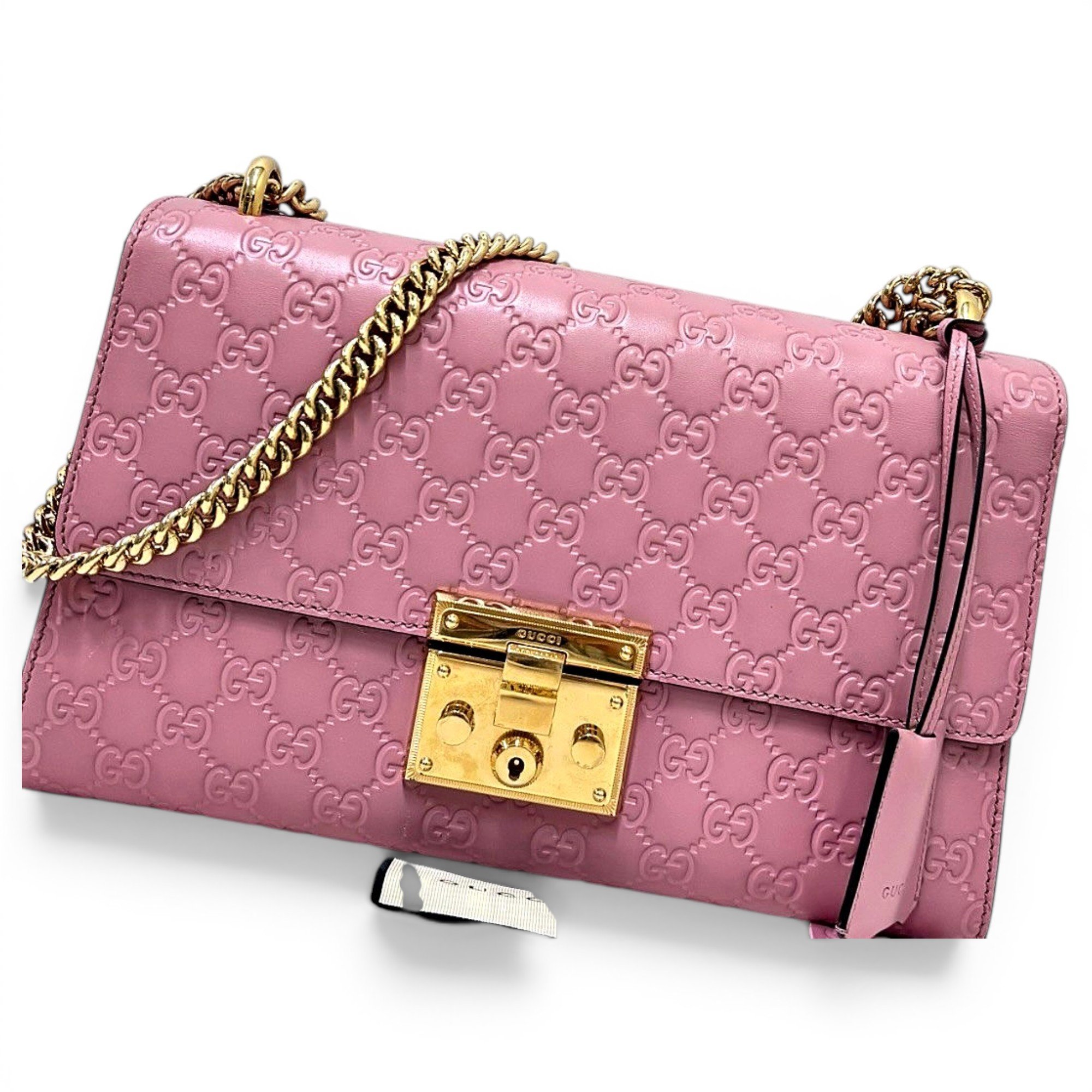 Padlock leather handbag