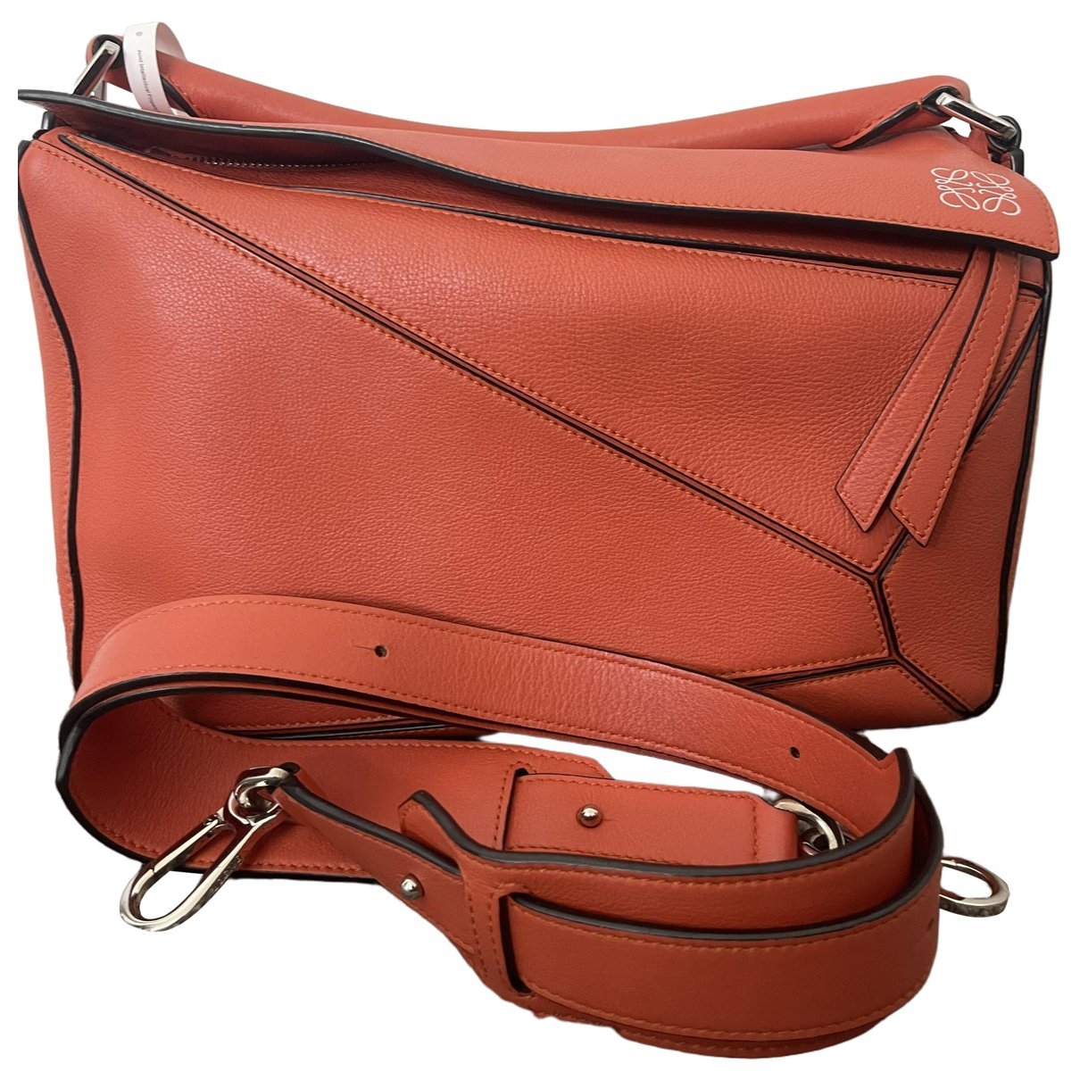 Puzzle leather crossbody bag