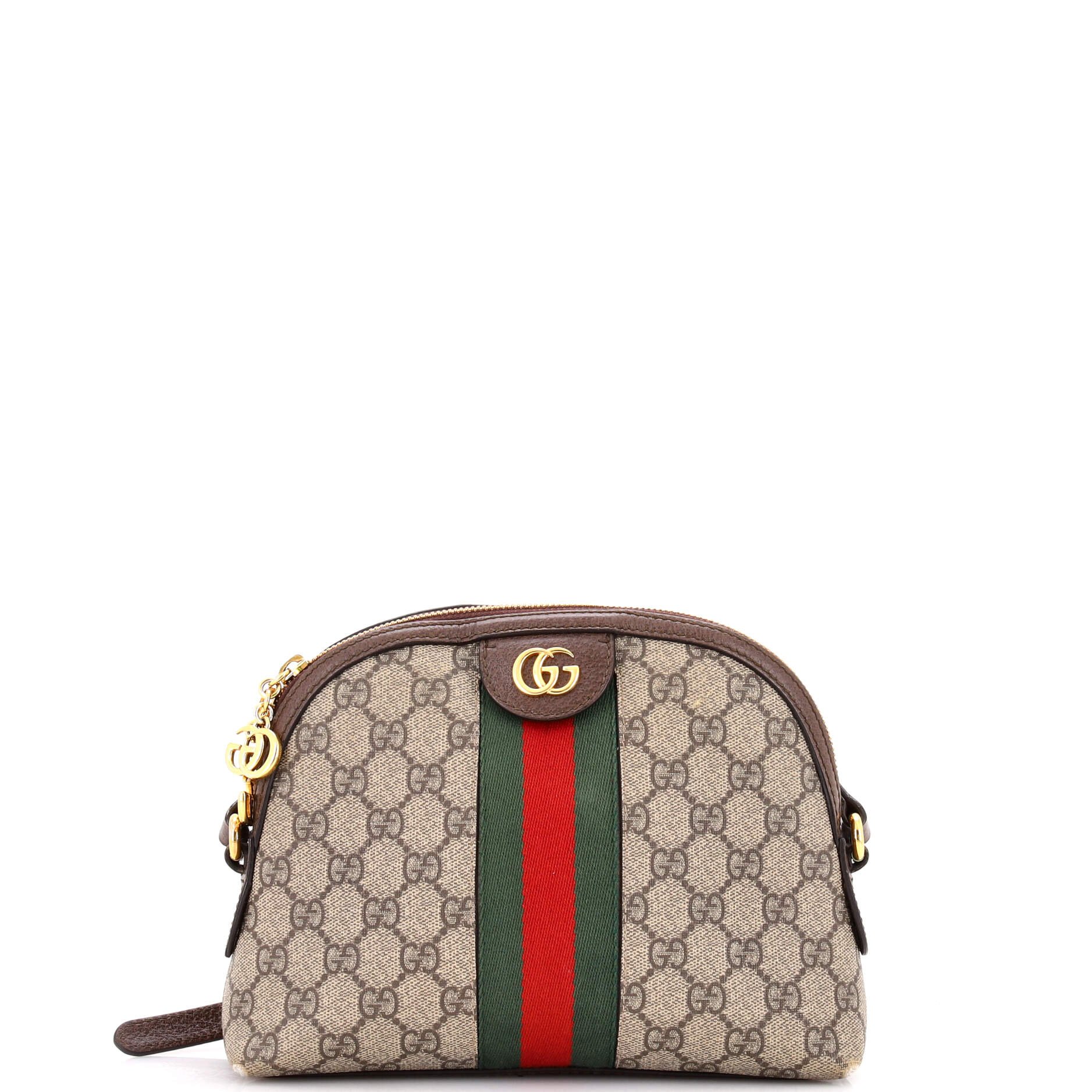 Ophidia Dome Shoulder Bag GG Coated Canvas Small