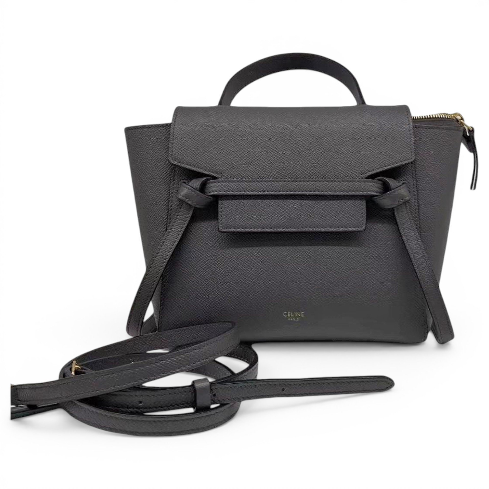 Belt leather handbag