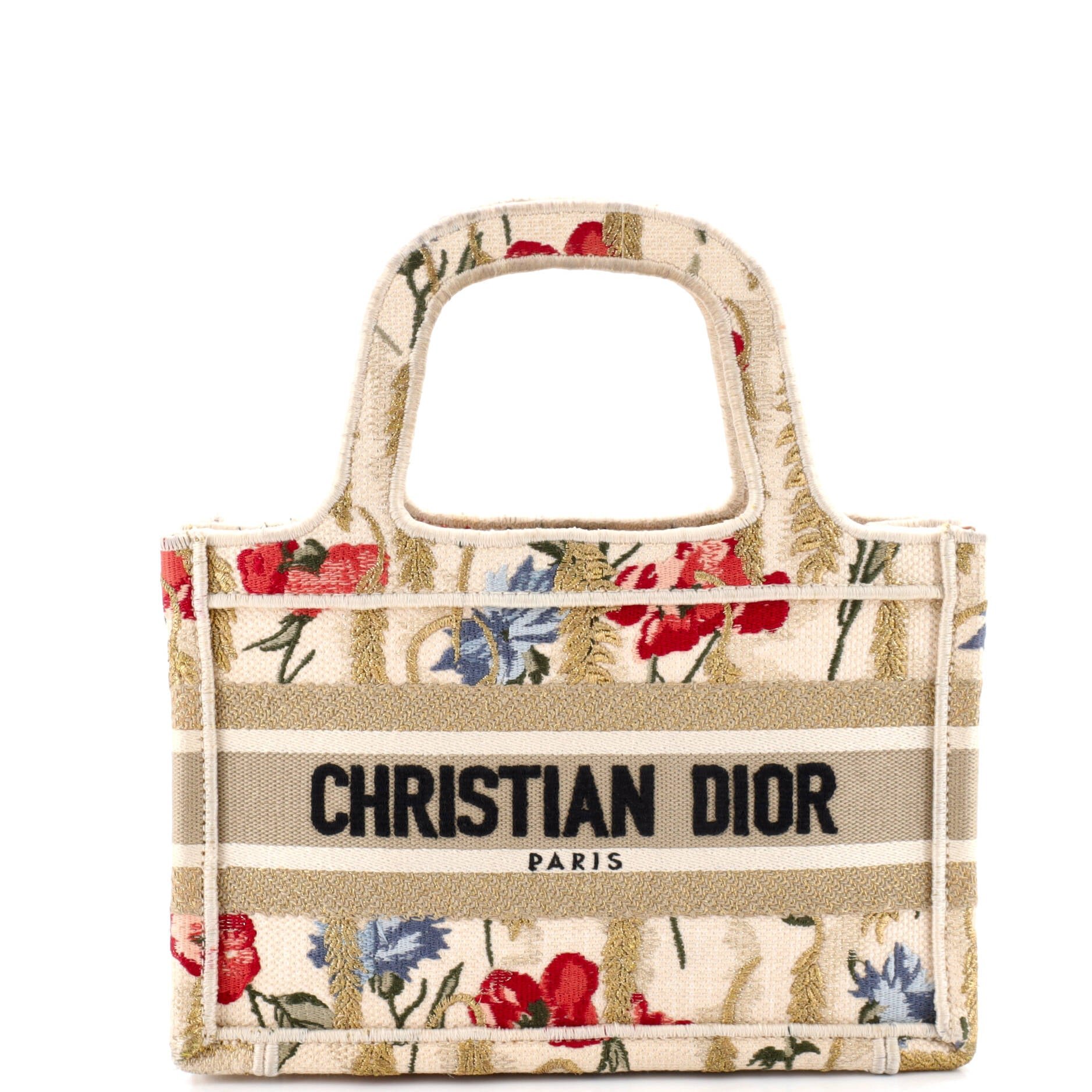 Dior Book Tote Embroidered Canvas Mini