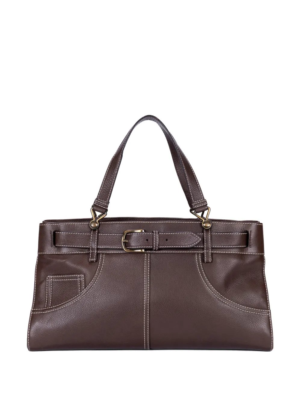 belted pocket tote bag