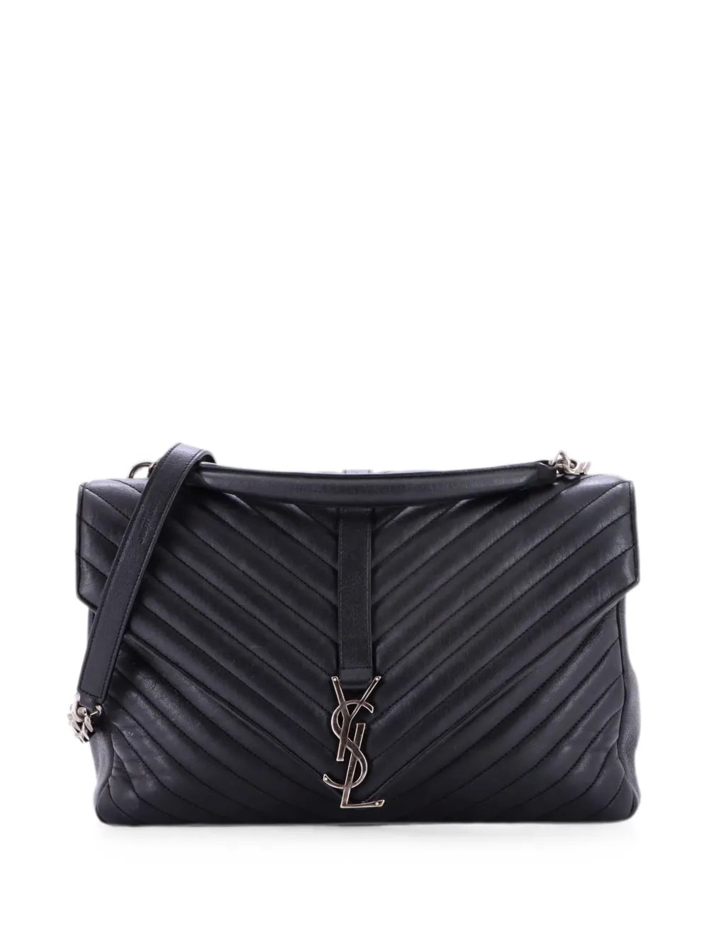 Classic Monogram College Bag Matelasse Chevron Leather Large shoulder bag