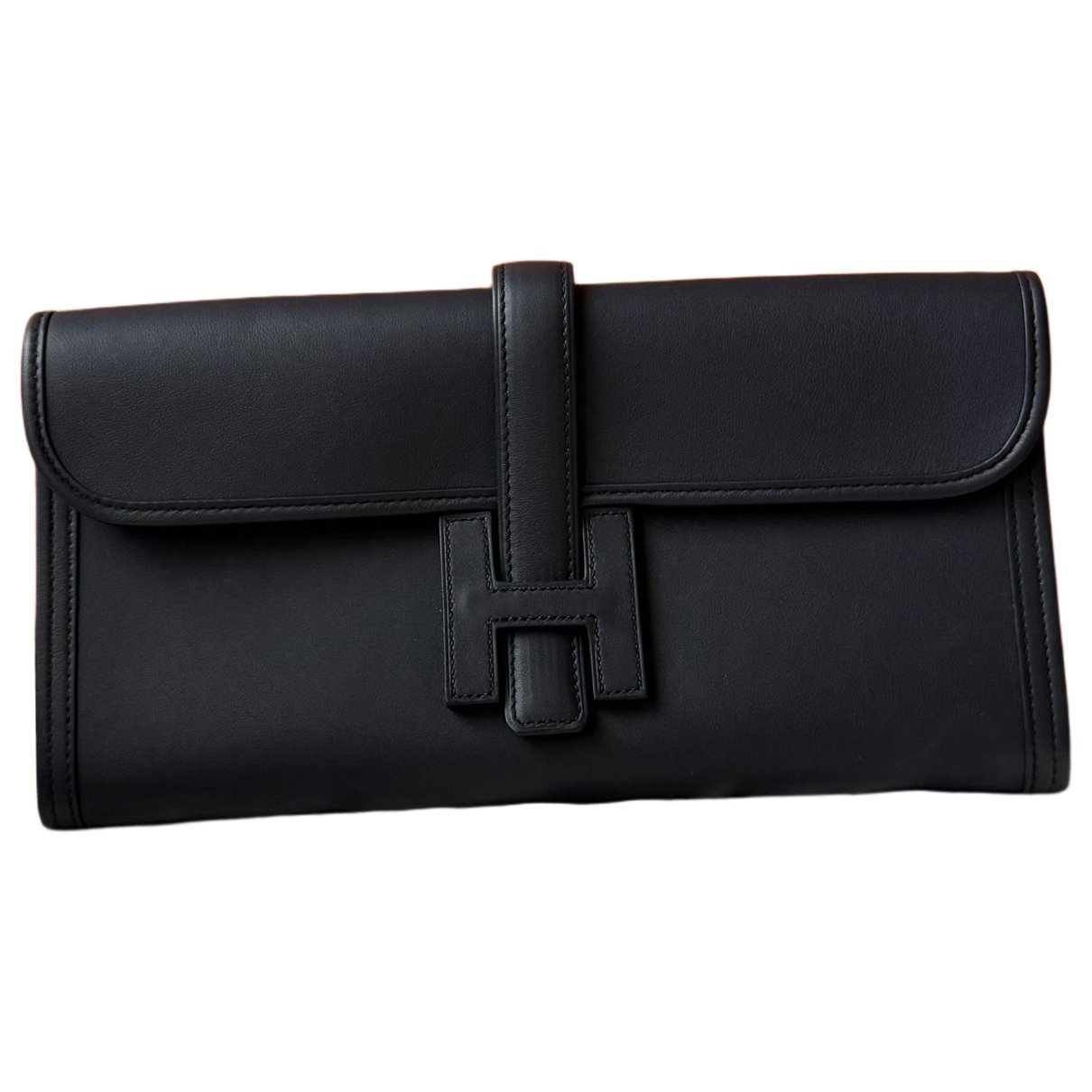 Jige leather clutch bag