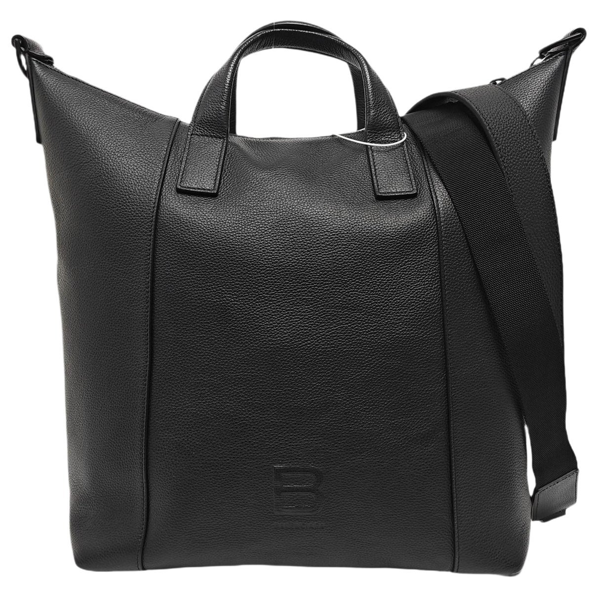 Hourglass leather handbag