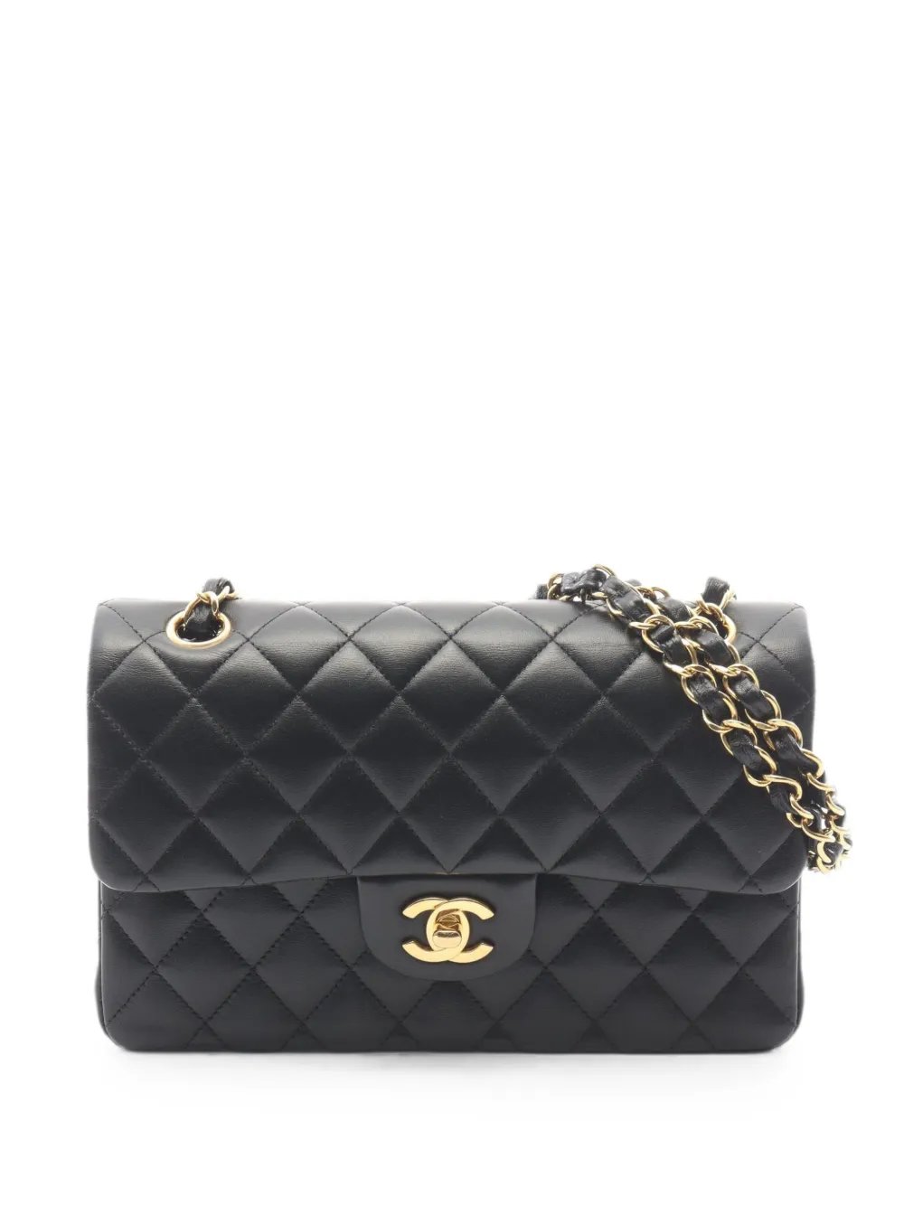 Double Flap matelassé leather cross body bag